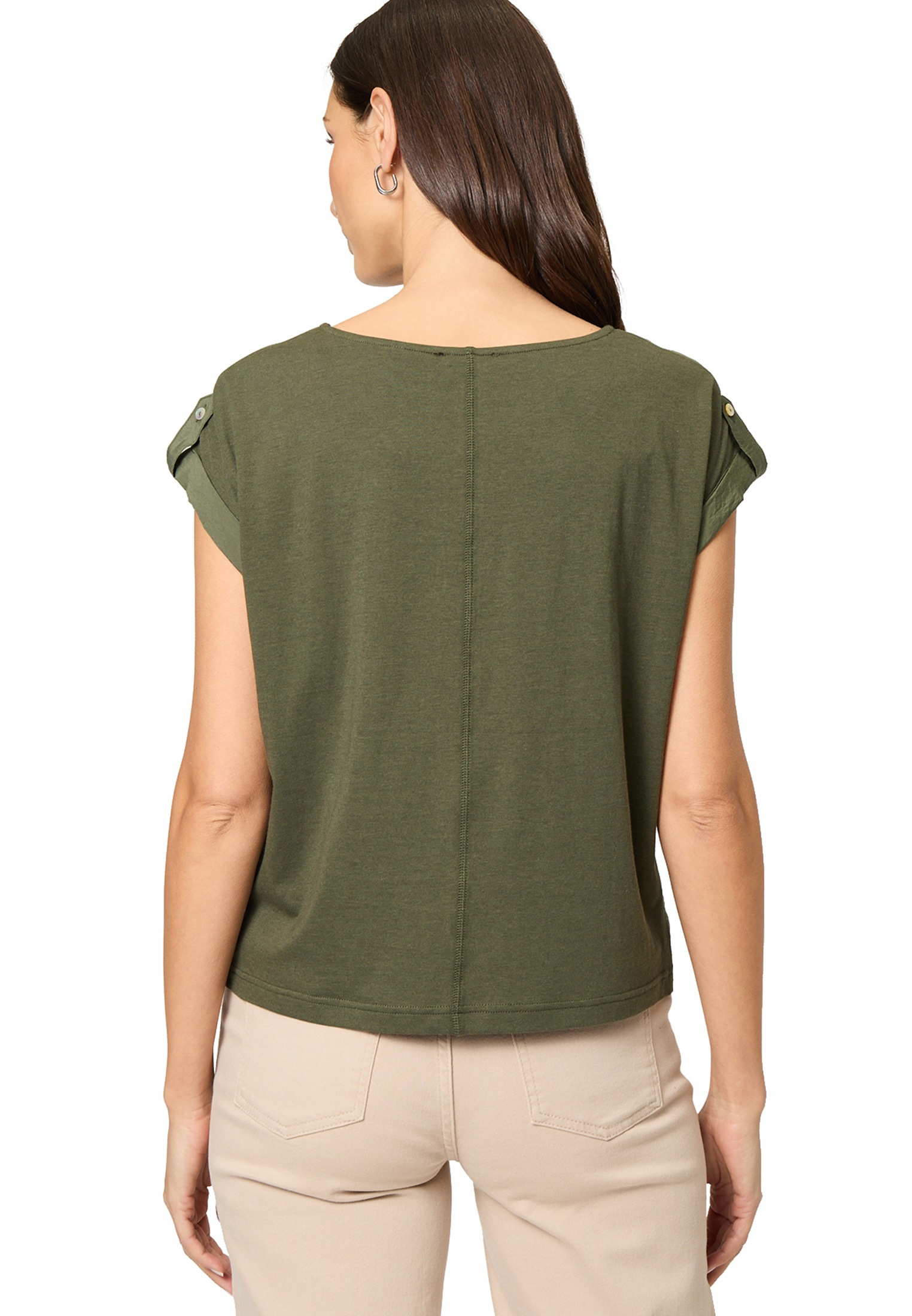 Zero Kurzarmshirt »Shirt mit Klappentasche«