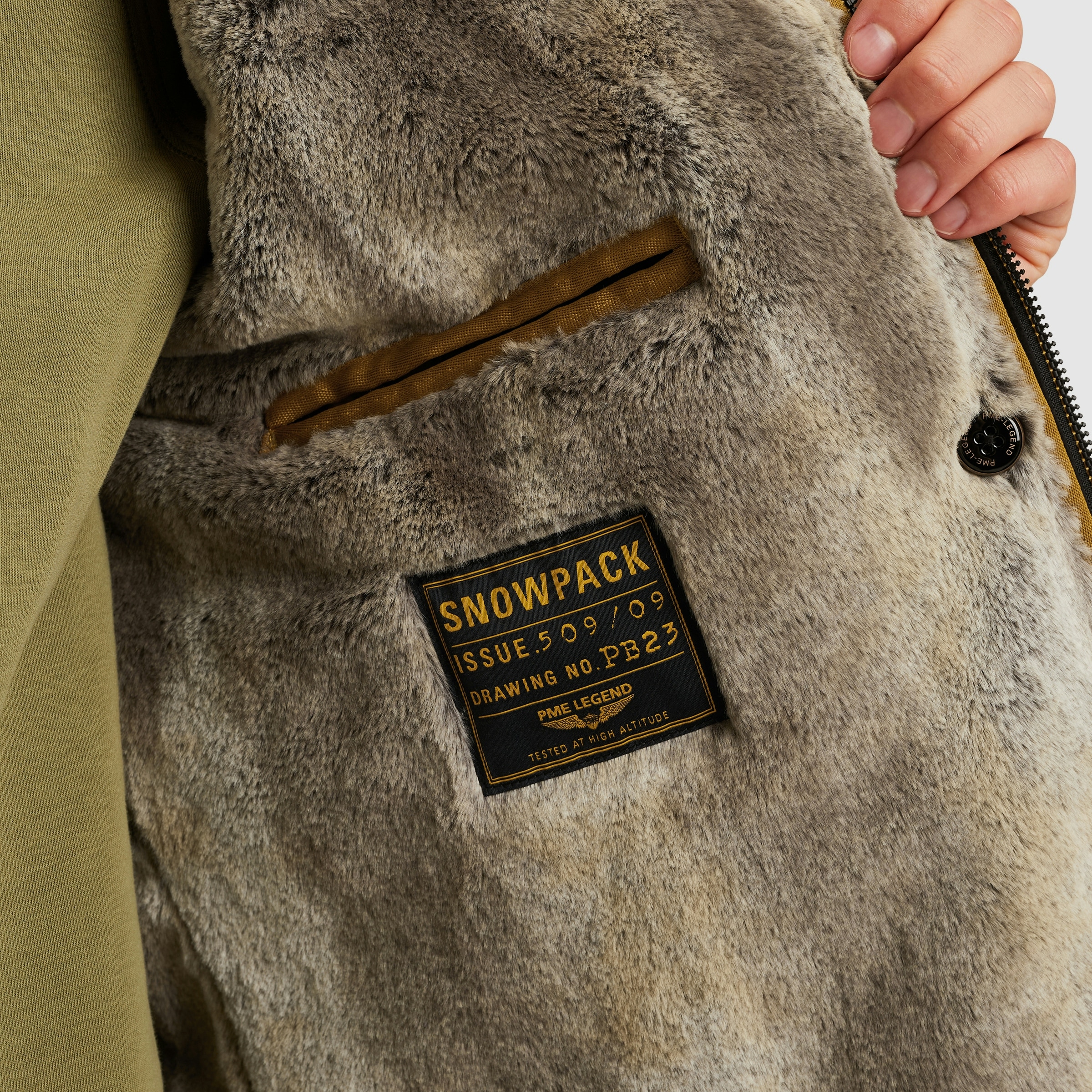 PME LEGEND Winterjacke mit Kapuze Herausnehmbares Fellimitat