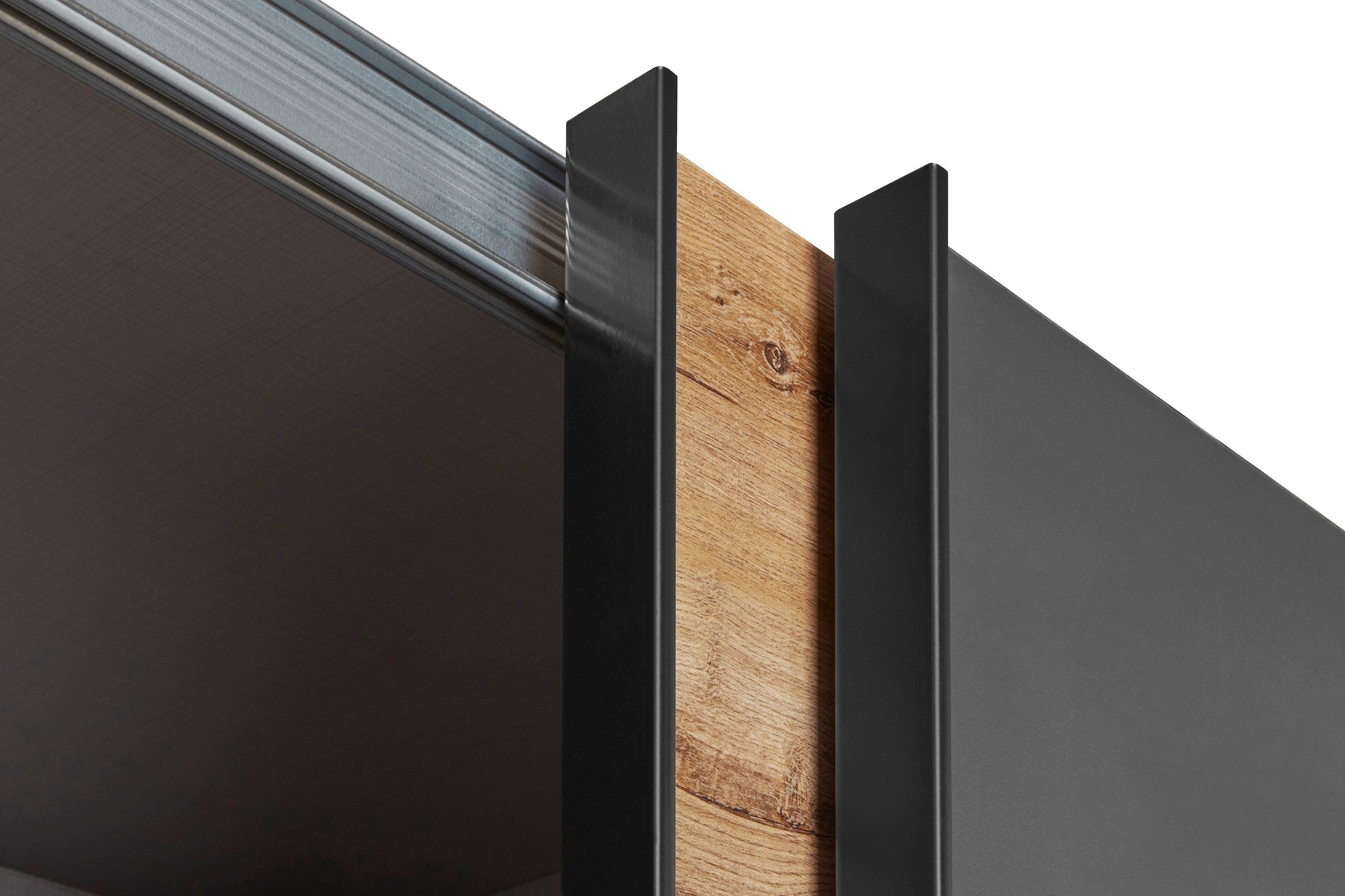 Wimex Schwebetürenschrank »Malmö, Kleiderschrank wahlweise mit oder ohne Spiegel« Kleiderschrank im Industrial Design, 225 oder 270cm breit