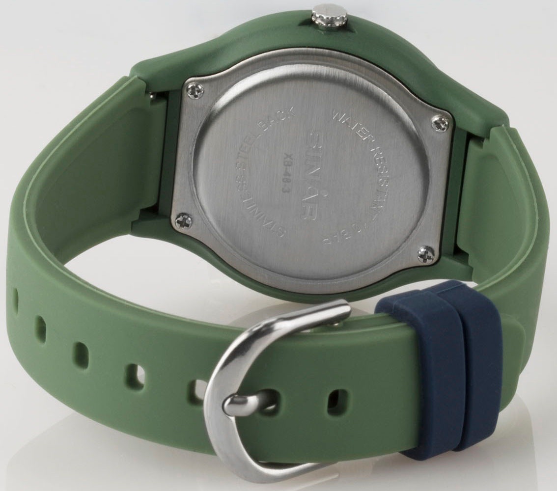 SINAR Quarzuhr, Armbanduhr, Damenuhr,Jugendliche, Silikonarmband, bis 10 bar wasserd.
