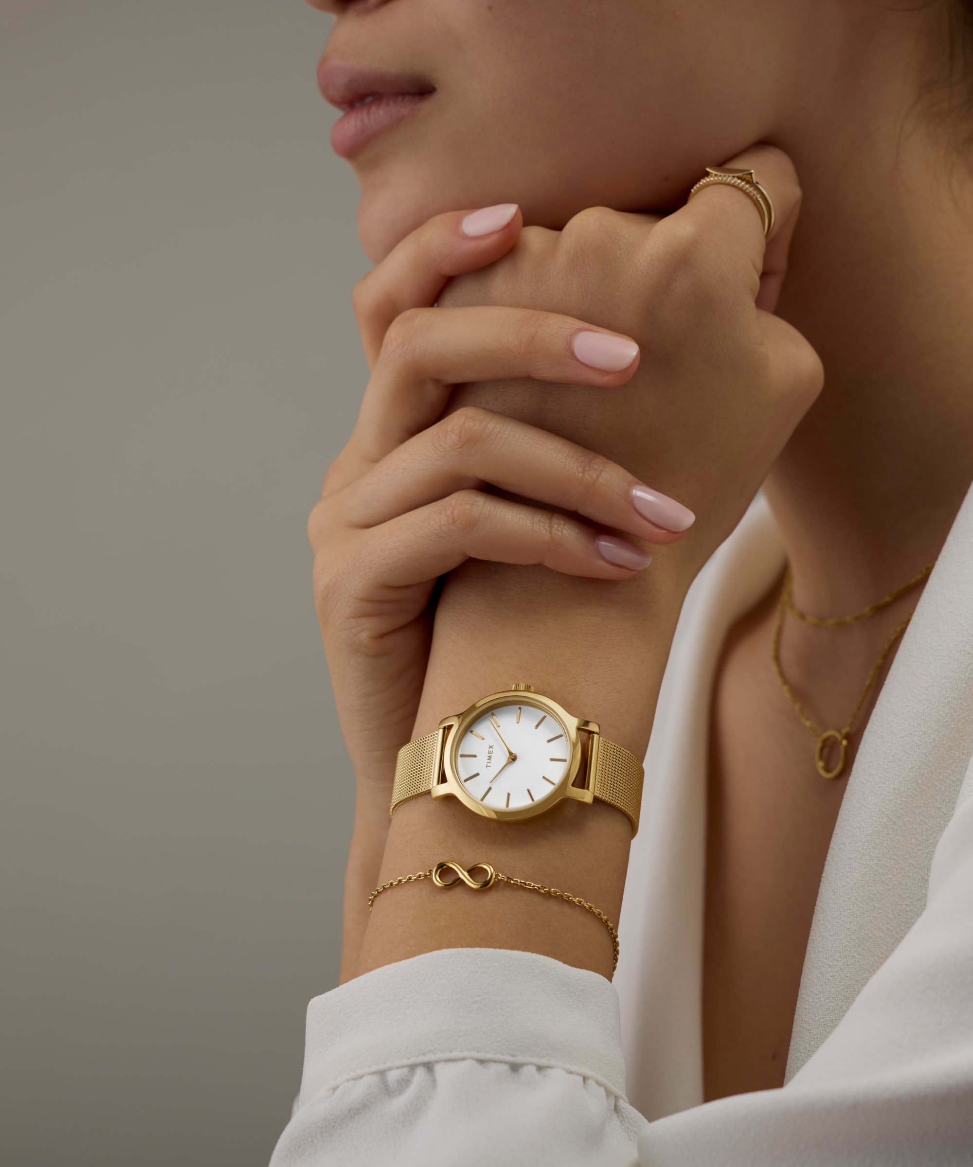 Timex Quarzuhr »TRANSCEND« Armbanduhr, Damenuhr, Edelstahlarmband, Geschenkidee, analog