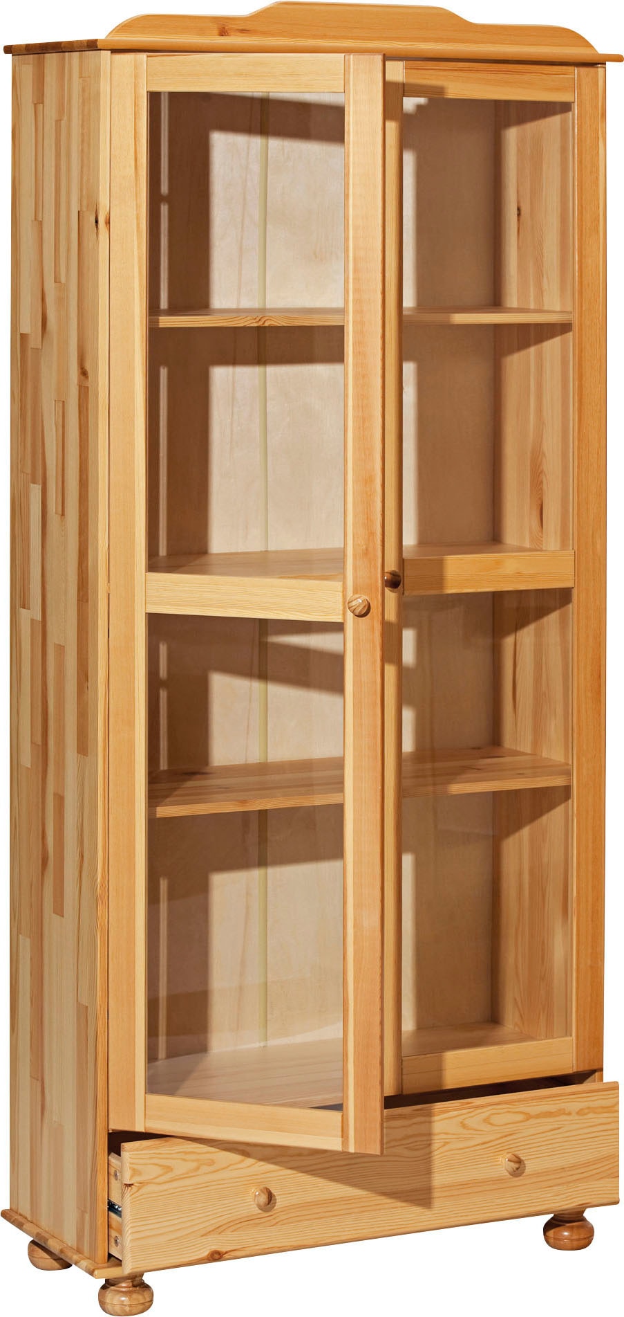 Home affaire Vitrine mit gedrechselten Füßen