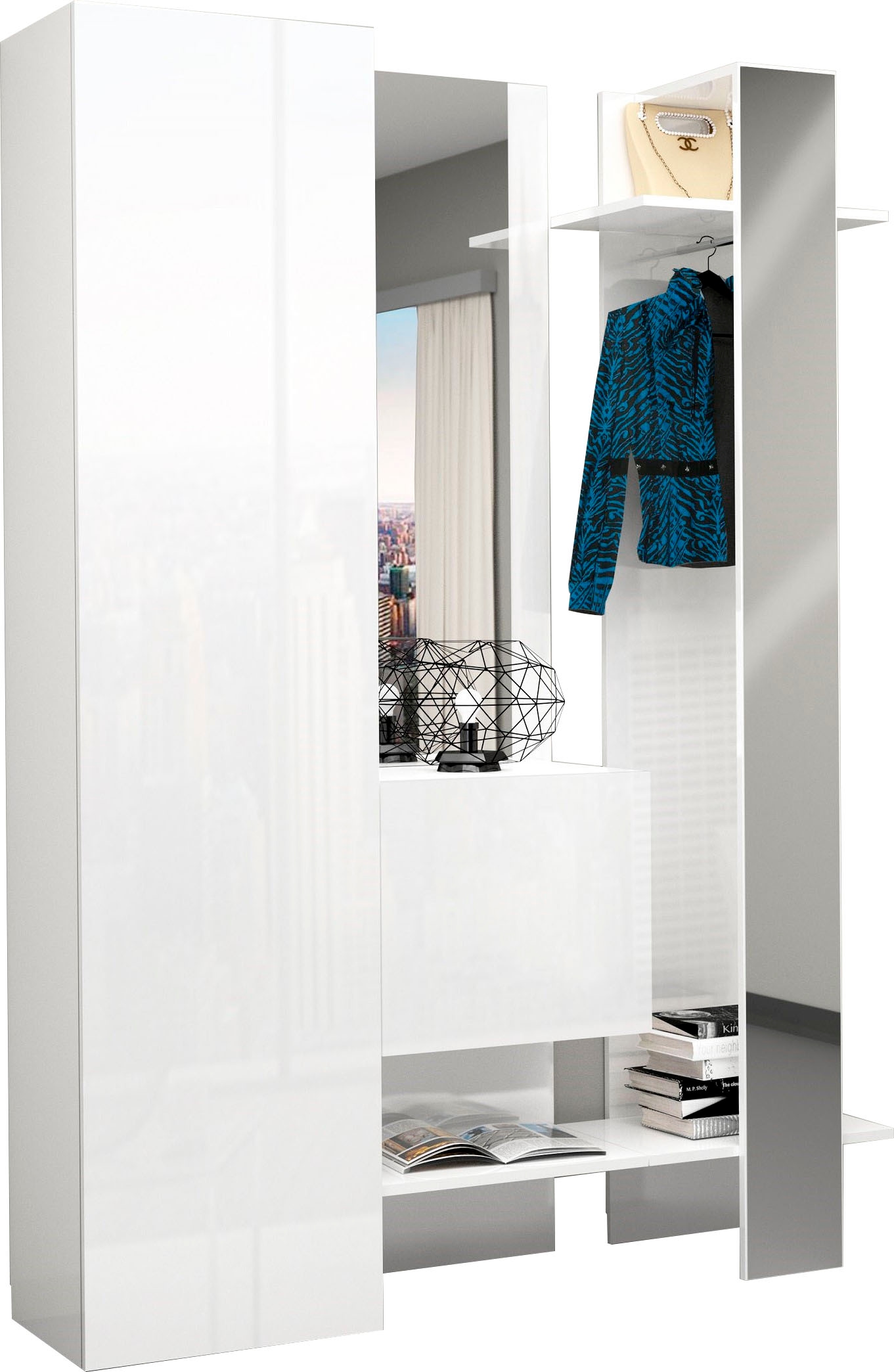 Tecnos Garderoben-Set »Kompakt«, mit UNIVERSAL Schuhfach, Spiegel.), Garderobenpaneel ca. Set: cm (3-er 190 | Schuhschrank, kaufen Höhe