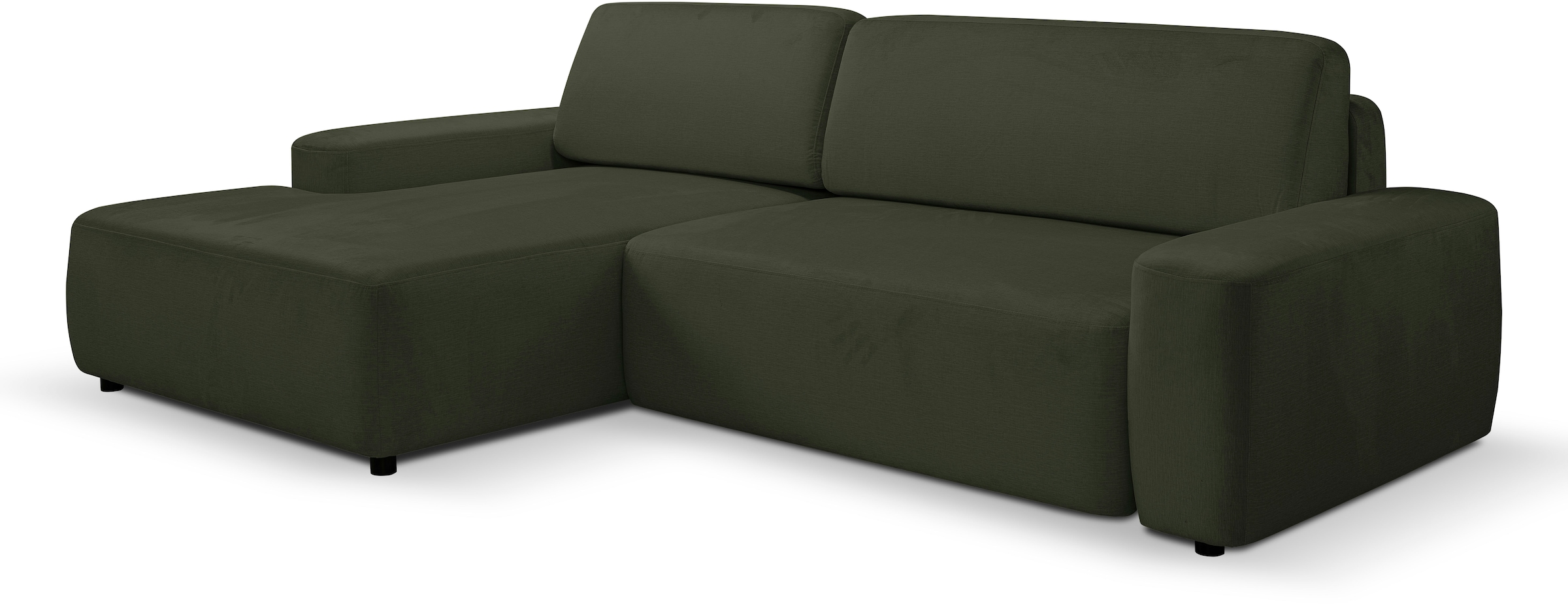 Ecksofa »Bully L-Form«, Curvy Trend Ecksofa mit Schlaffunktion in weichem Cord