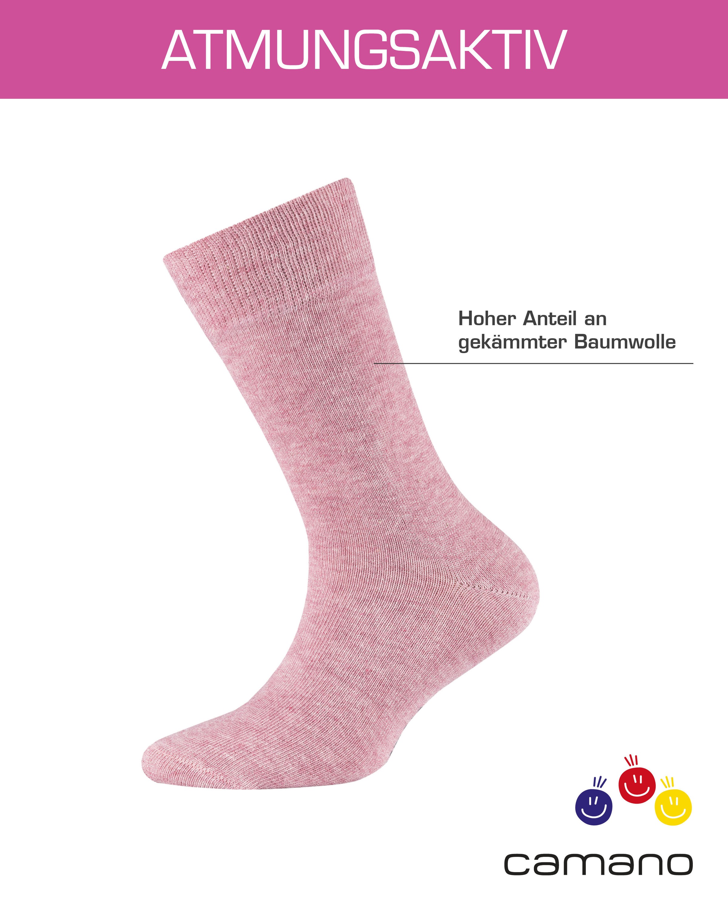 Camano Socken, (Packung, 6 Paar)