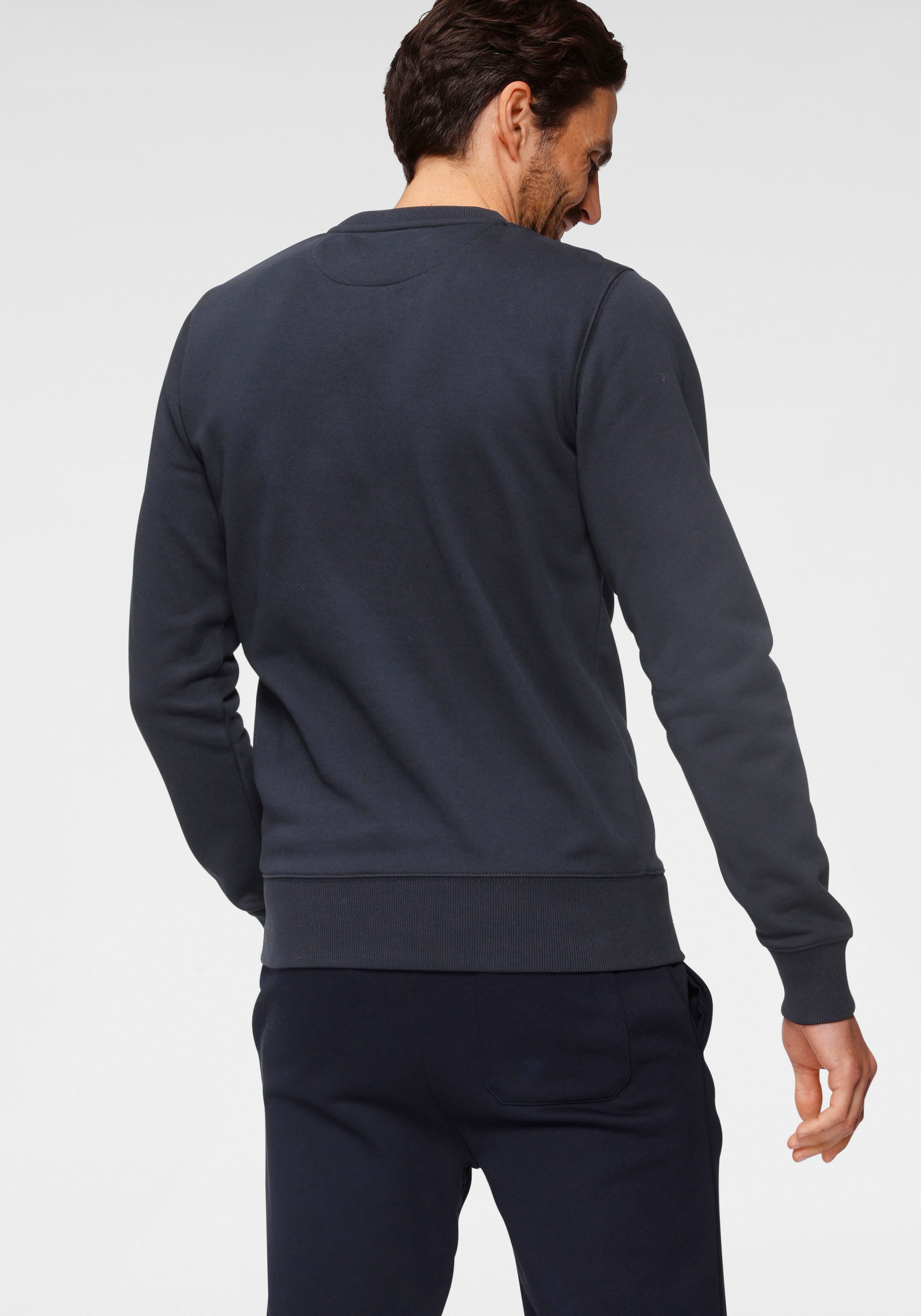 Gant Sweatshirt »ORIGINAL C-NECK SWEAT«, mit Rippbündchen an Saum und Ärmel