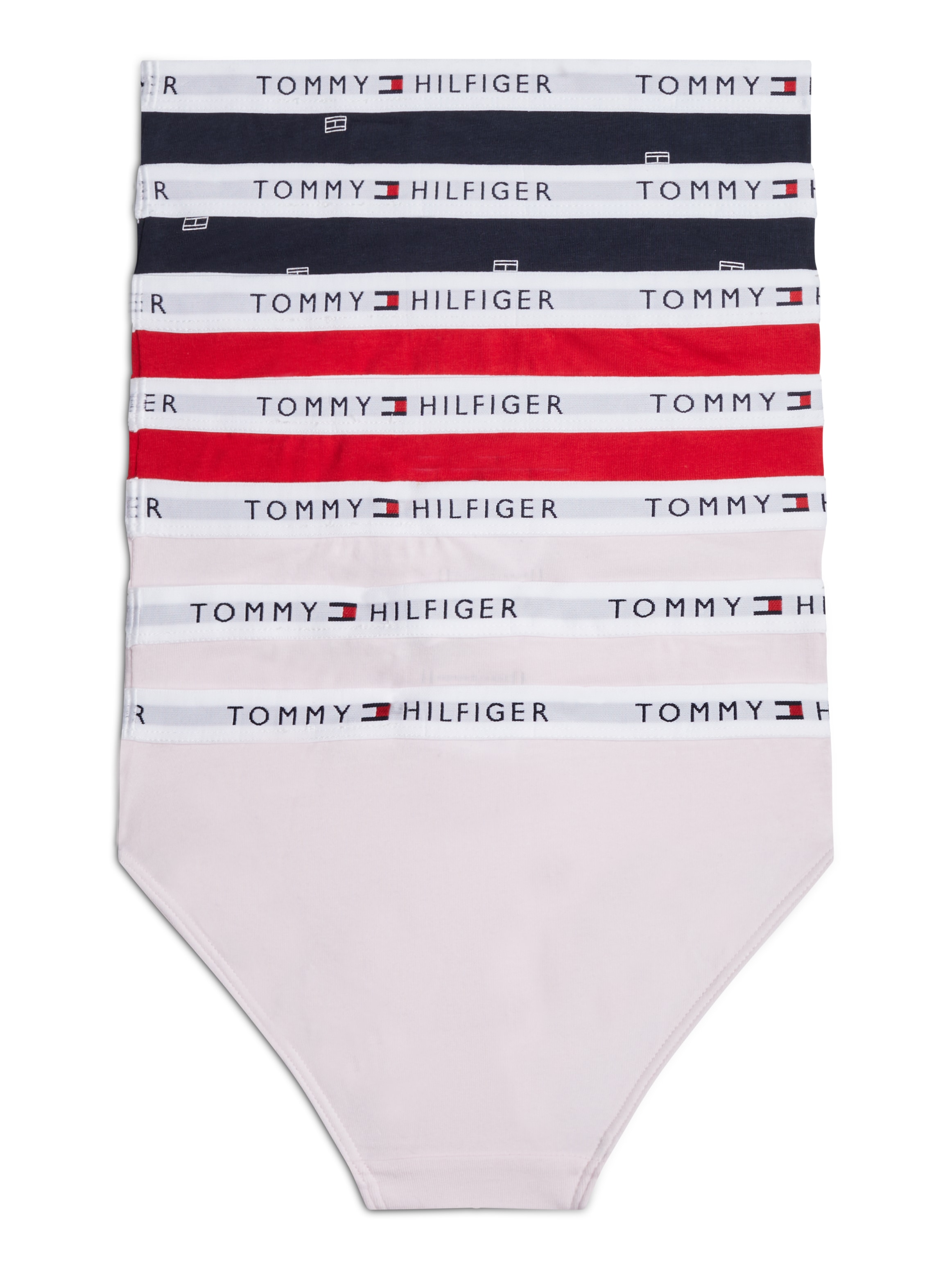 Tommy Hilfiger Underwear Bikinislip »7PK BIKINI PRINT«, (Packung, 7 St., 7er), mit Logobund