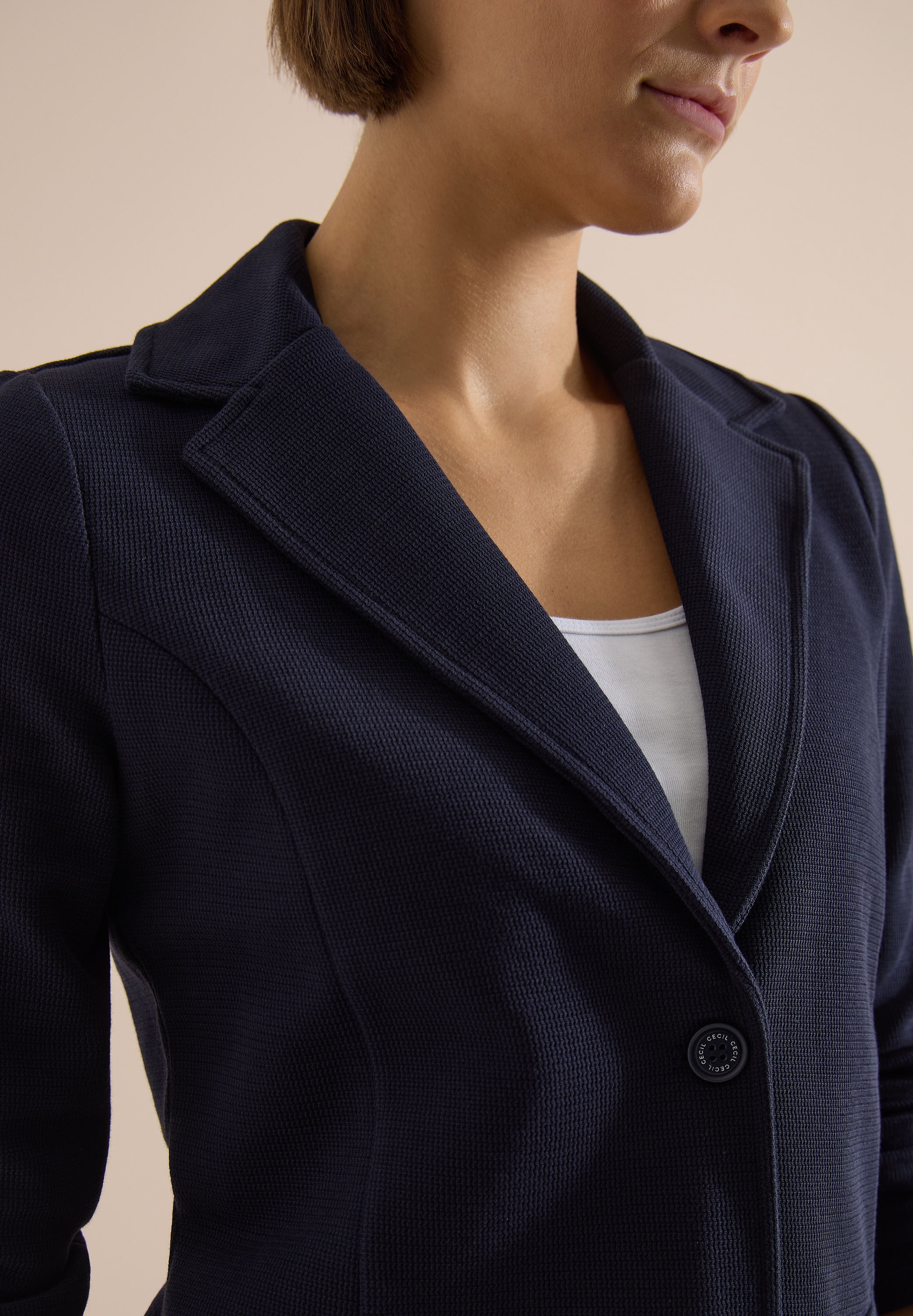 Cecil Jackenblazer mit Struktur in Unifarbe