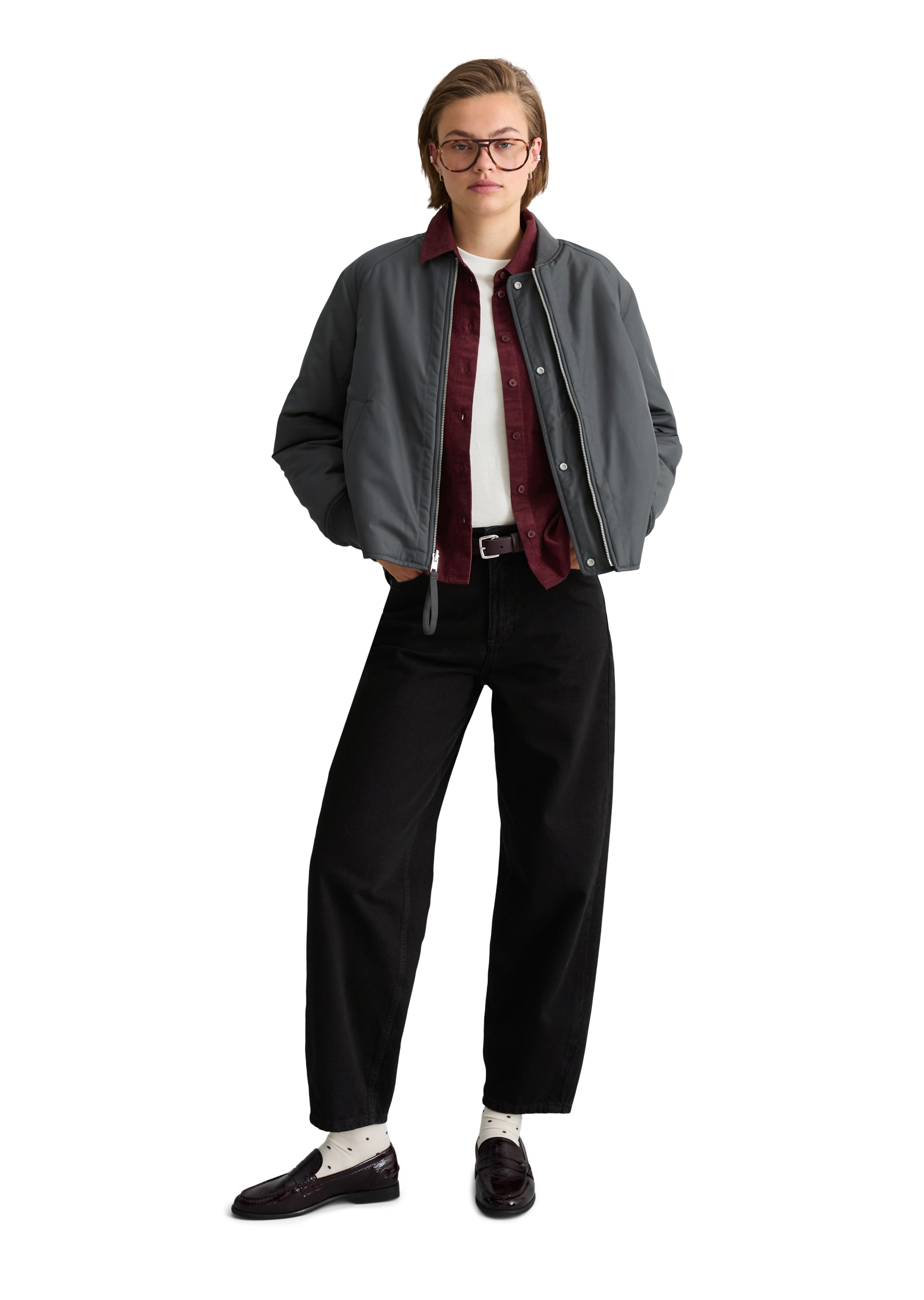 Marc O'Polo DENIM Wendejacke Wendeblouson regular aus recyceltem Polyester
