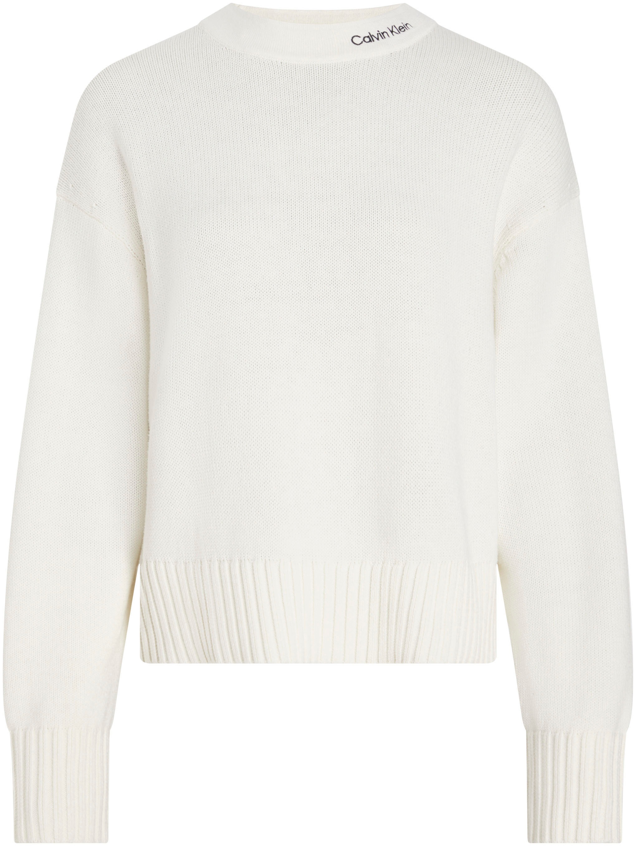 Calvin Klein Jeans Strickpullover »LOGO EMBRO SWEATER«, mit Logostickerei