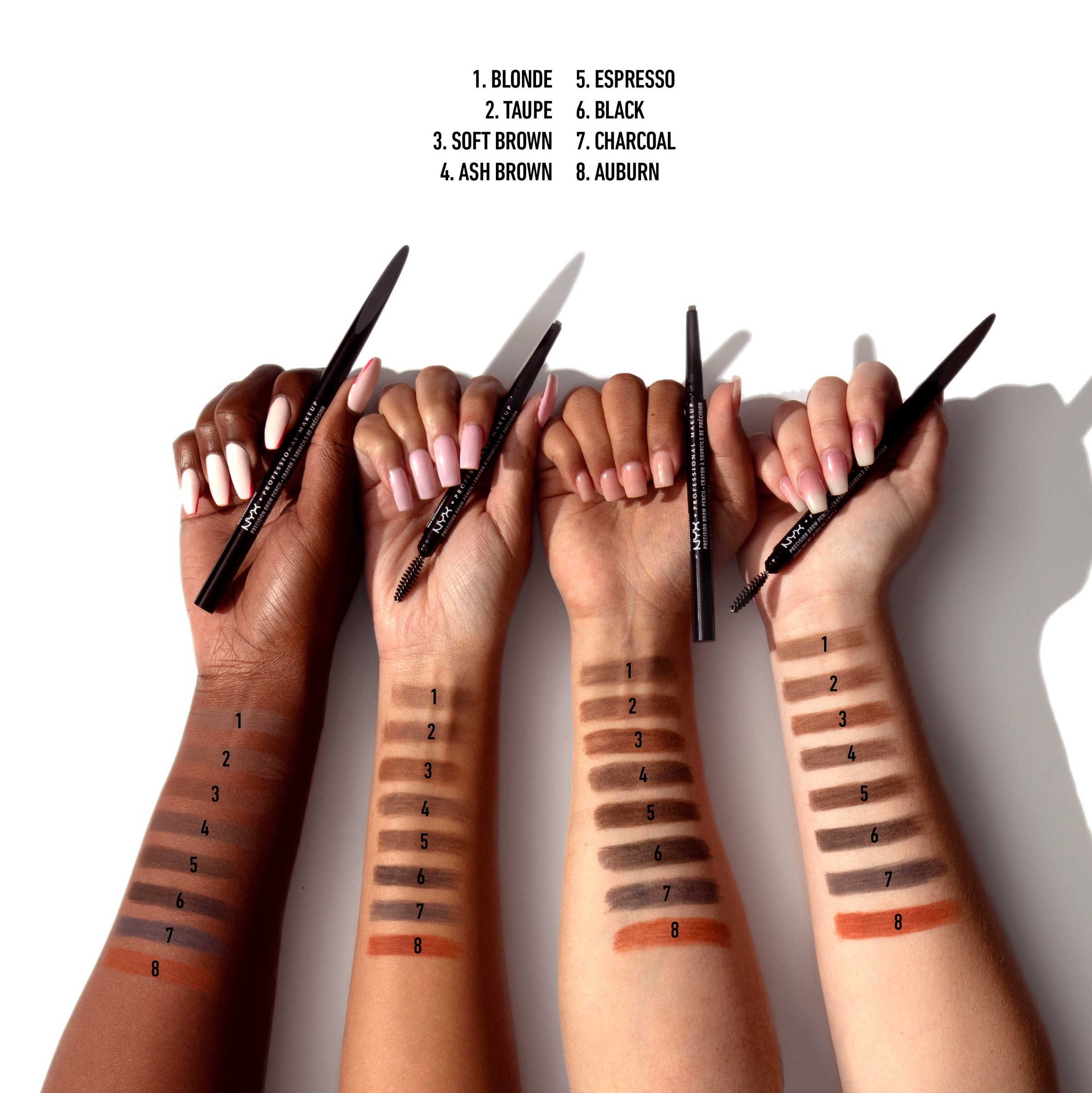 NYX Augenbrauen-Stift »Professional Makeup Precision Brow Pencil«, mit ultra dünner Spitze