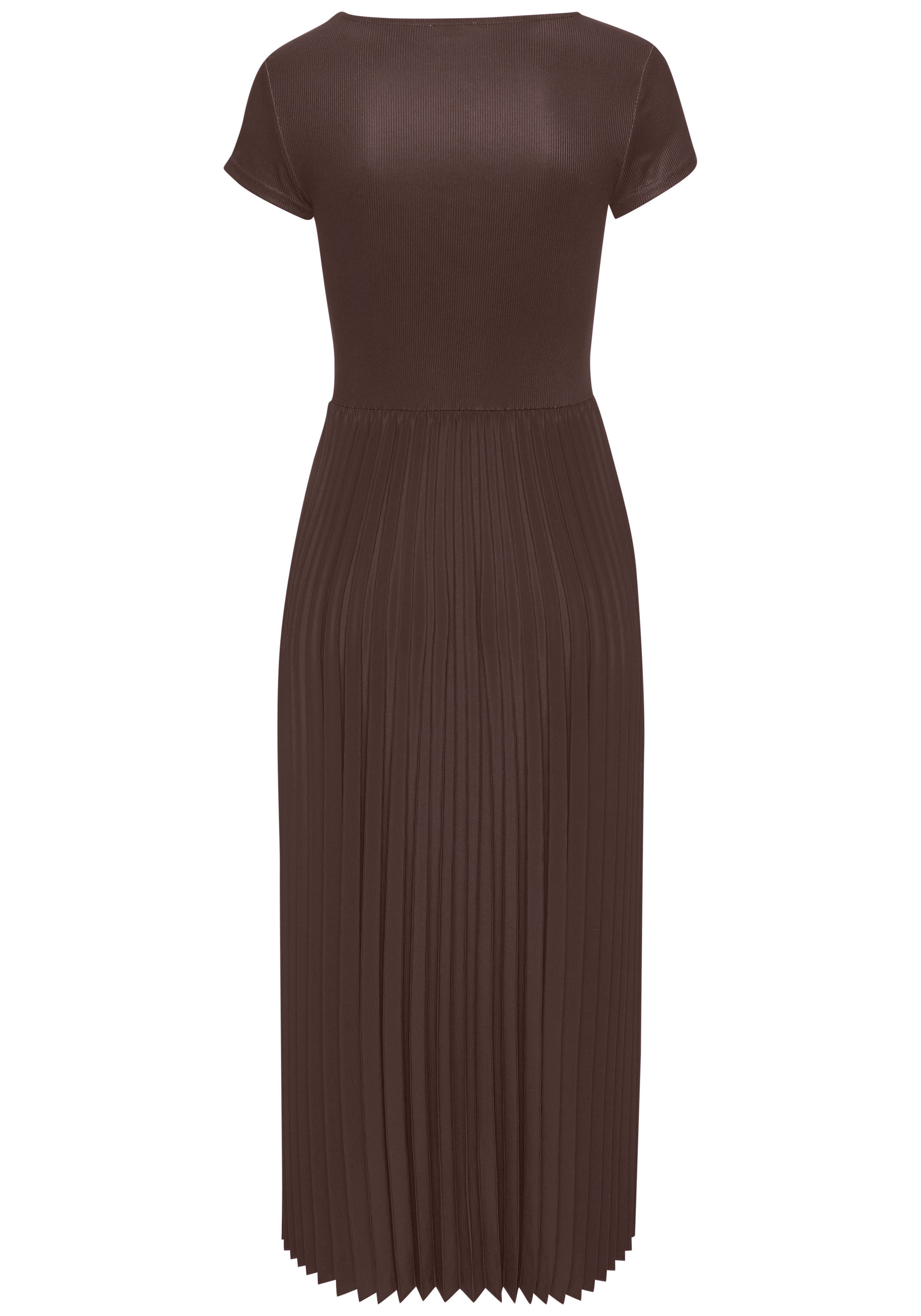 LASCANA Midikleid, mit Plisseerockteil, Basic, modisch