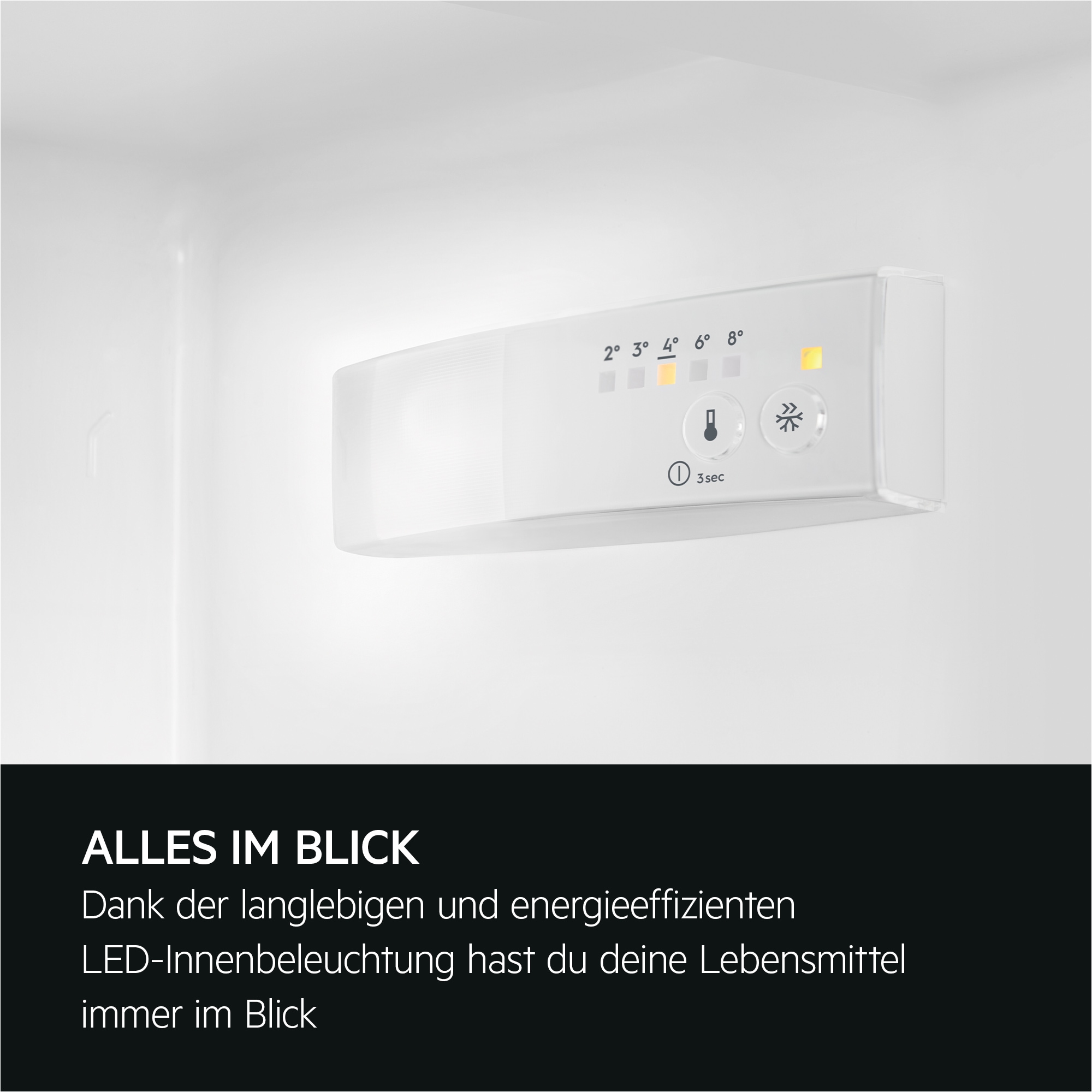 AEG Einbaukühlgefrierkombination Serie 6000 »TSC6N183ES« 177,9 cm hoch 54 cm breit 98 L, LowFrost-weniger Eisbildung, Schnellgefrierfunktion, Schlepptür