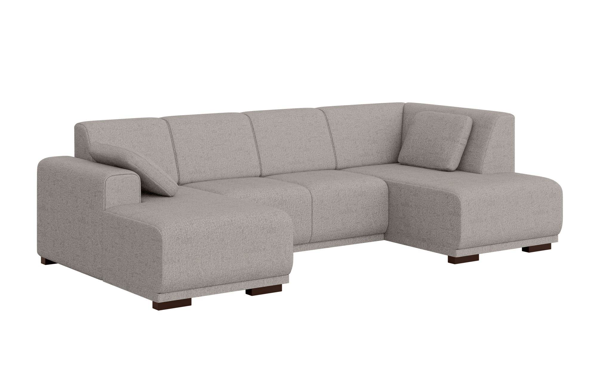 Home affaire Wohnlandschaft »BORNHOLM U-Form mit Recamiere rechts/links, B/T/H: 300/162/85 cm«, U-Form mit Wellenunterfederung, Recamiere rechts oder links bestellbar