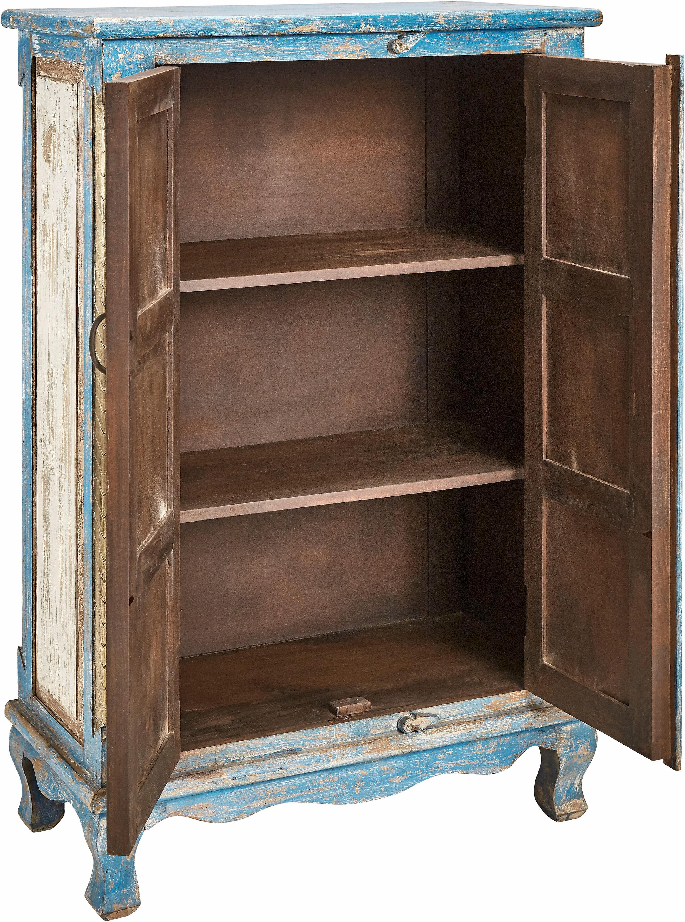 Home affaire Highboard, Stauraumschrank, Höhe 120 cm, mit aufwendiger Schnitzerei