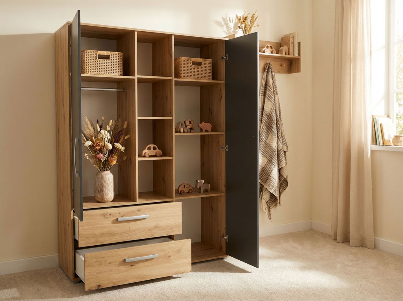 arthur berndt Jugendzimmer-Set »Kinderzimmer »Alessio« Set 4-teilig« Set, 4 Stk. tlg. Modernes Kleinkinderzimmer - Set