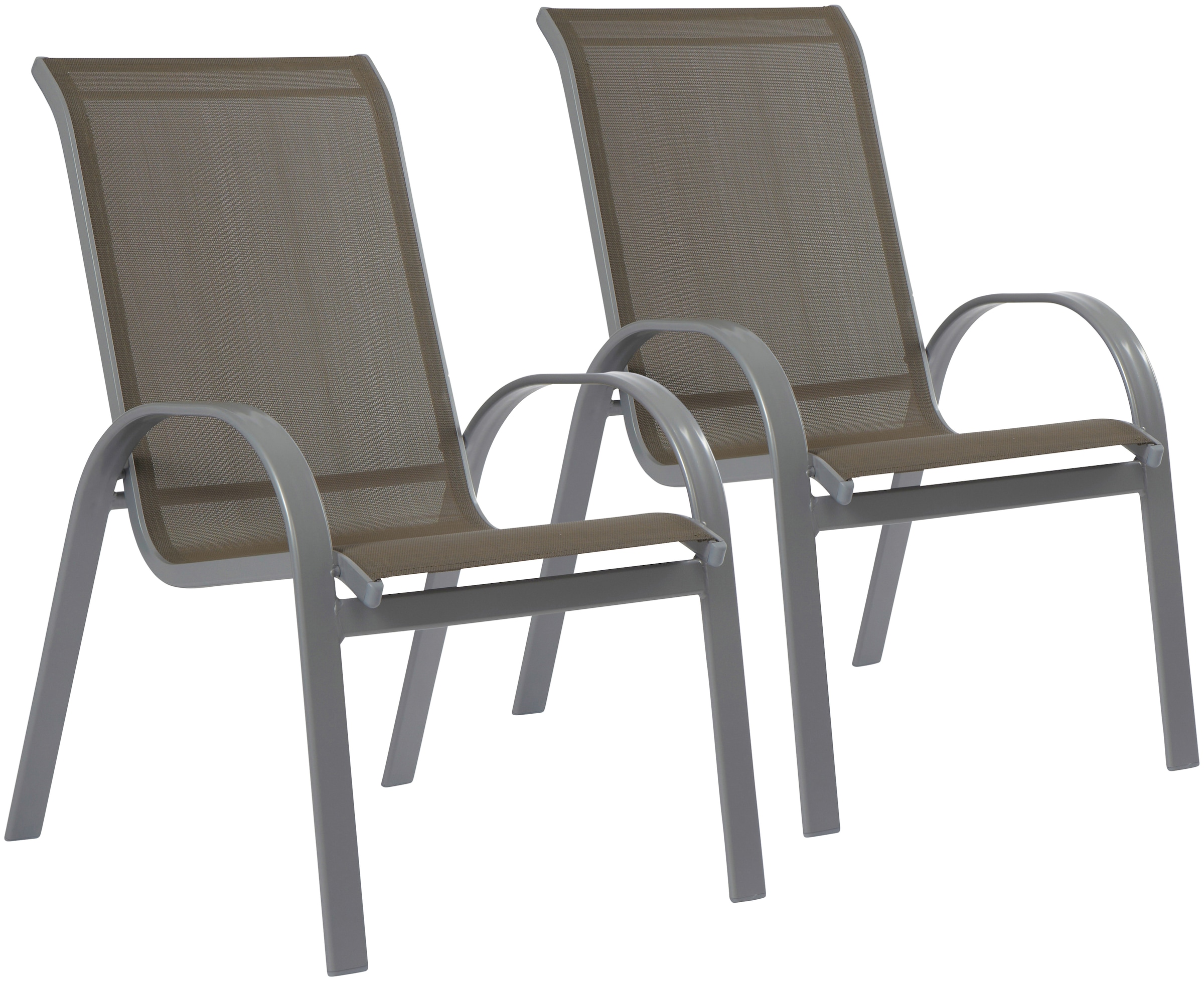 MERXX Gartenstuhl »Amalfi«, (Set), 2 St., 2er Set, Alu/Textil, stapelbar  online kaufen | mit 3 Jahren XXL Garantie | Sessel