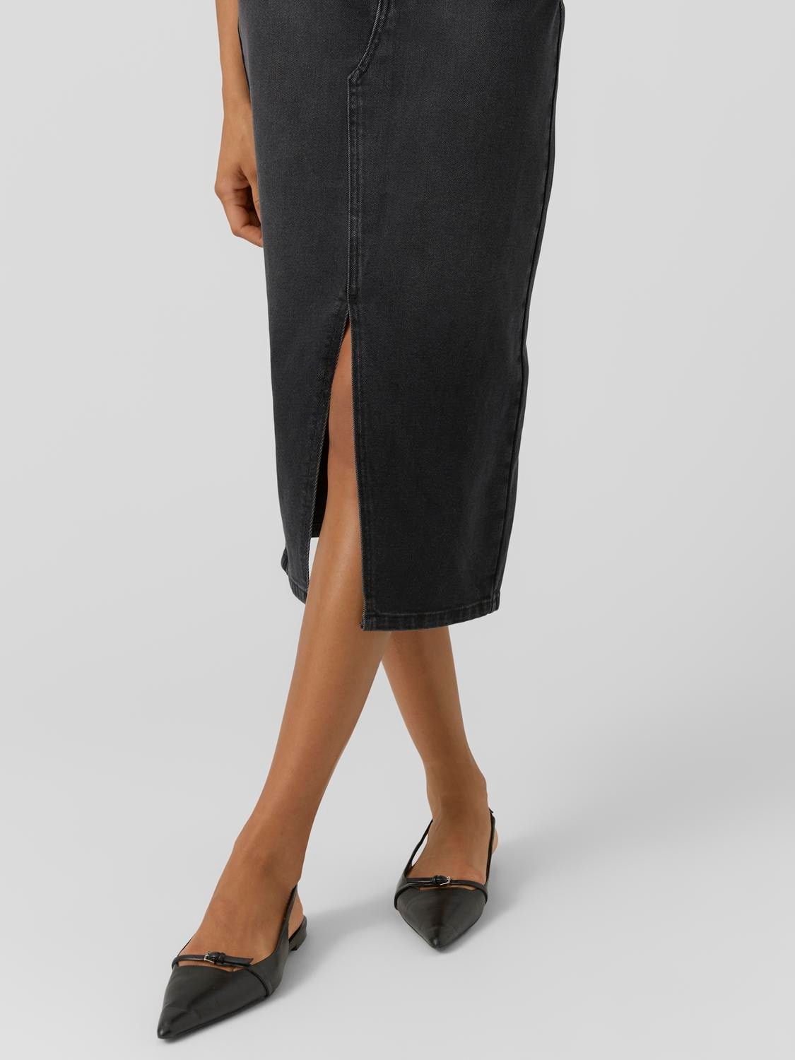 Vero Moda Maxirock »VMVERI HR CALF DENIM SKIRT GA NOOS«