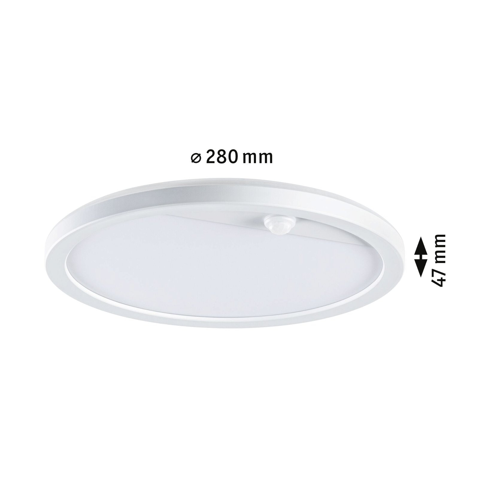 Paulmann LED Außen-Wandleuchte »Außenpanel Lamina IP44 rund 280mm 14W 1150lm 230V Kunststoff«, 1 flammig, Backlight Bewegungsmelder insektenfreundlich tunable warmwhite