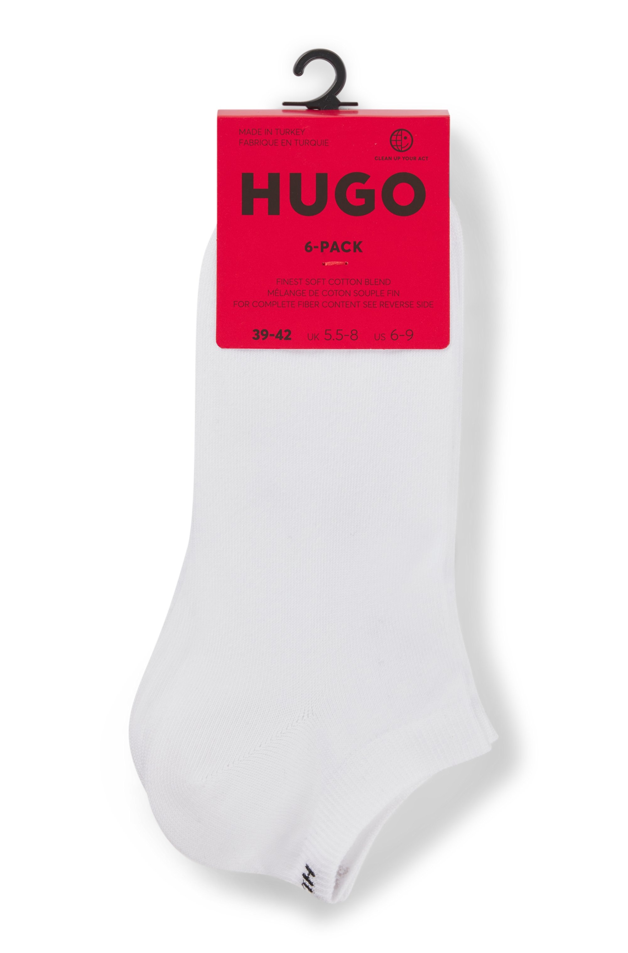 HUGO Underwear Freizeitsocken »6P AS UNI CC 1026«, (Packung, 6 Paar, 6er-Pack), mit HUGO-Logoschriftzügen