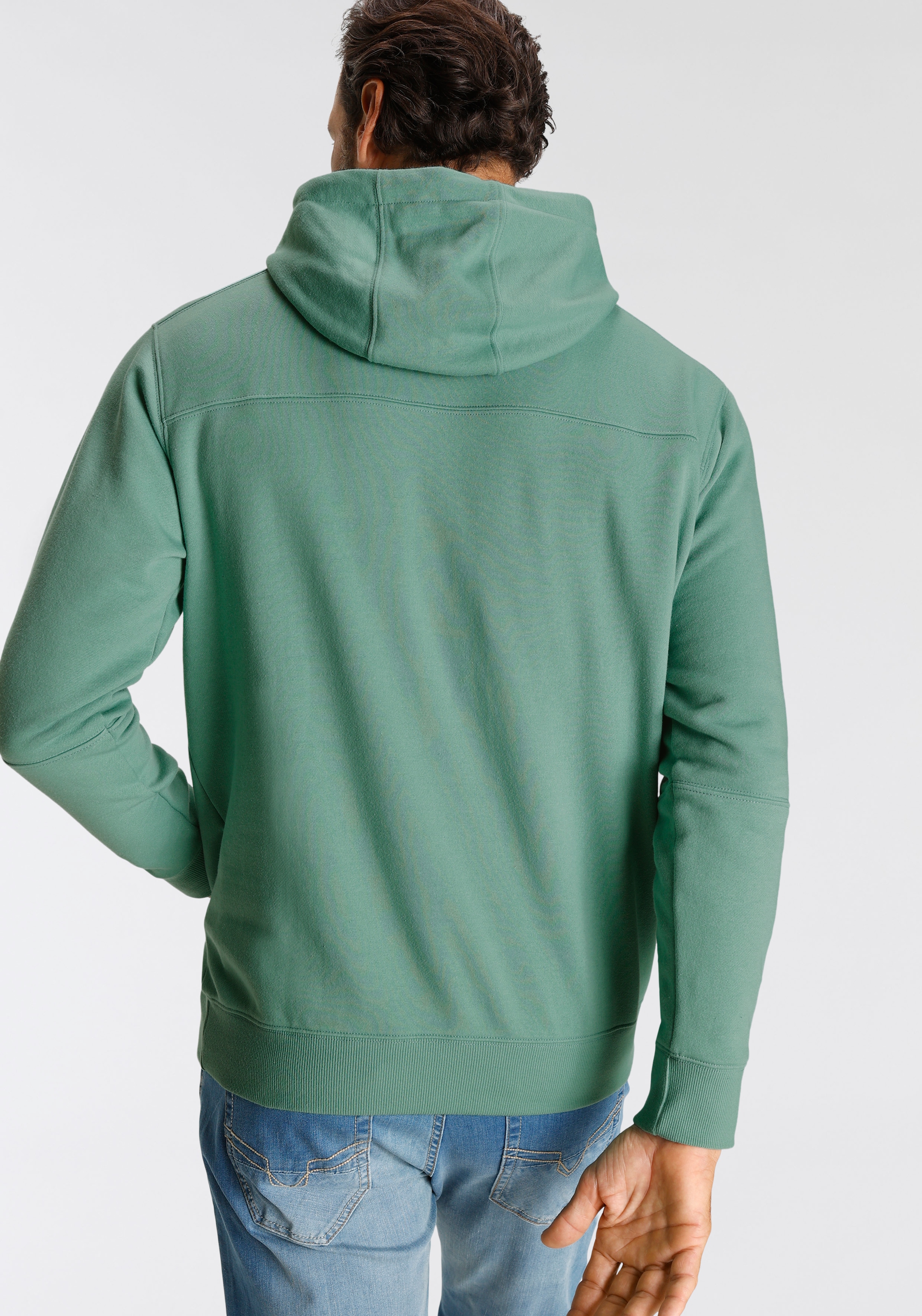 H.I.S Sweatshirt, bedrucktes Design, mit Kapuze und Kordel, aus Baumwollmischung