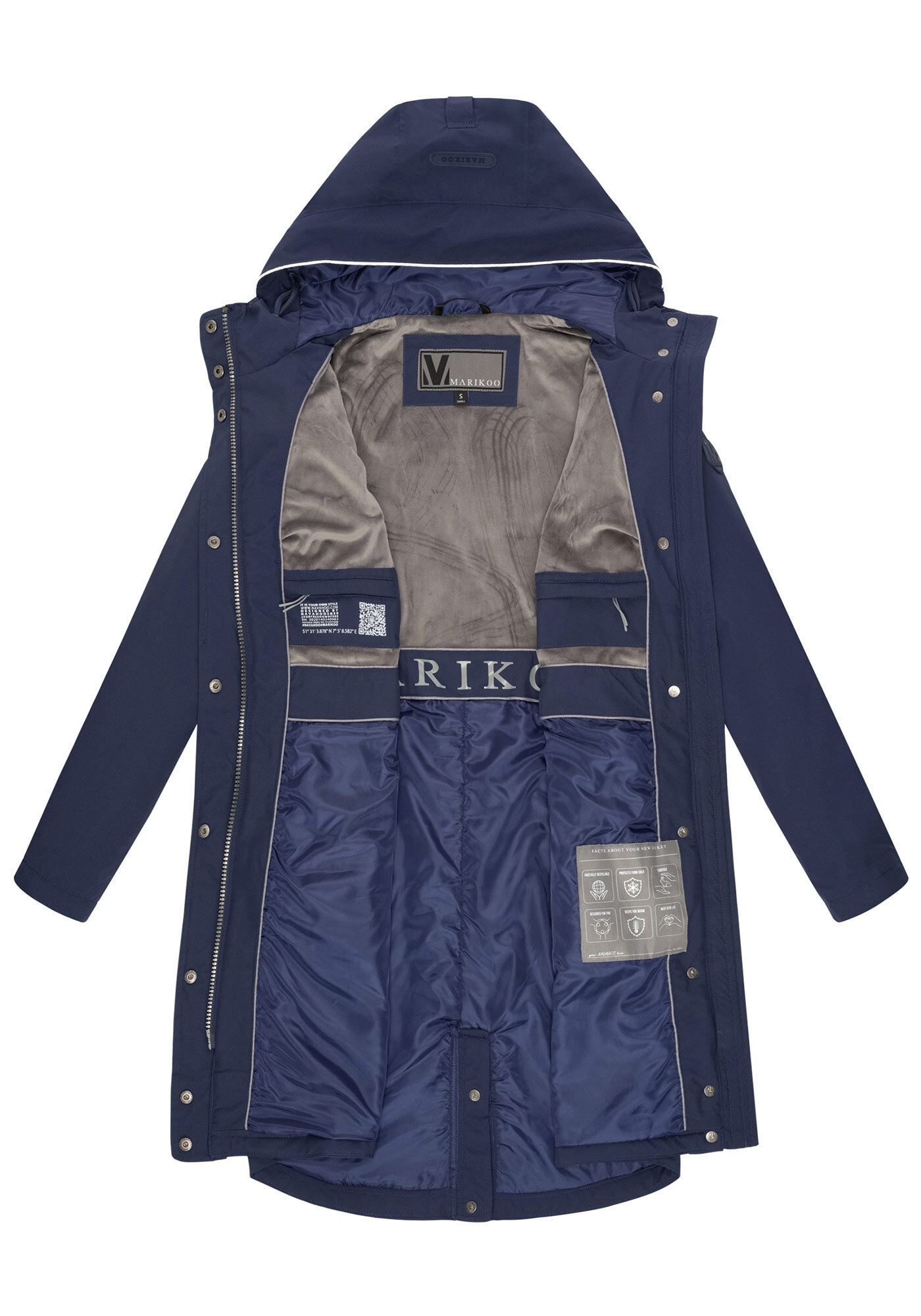 Marikoo Outdoorjacke »Marikoo Megumii Damen Übergangsjacke N017«