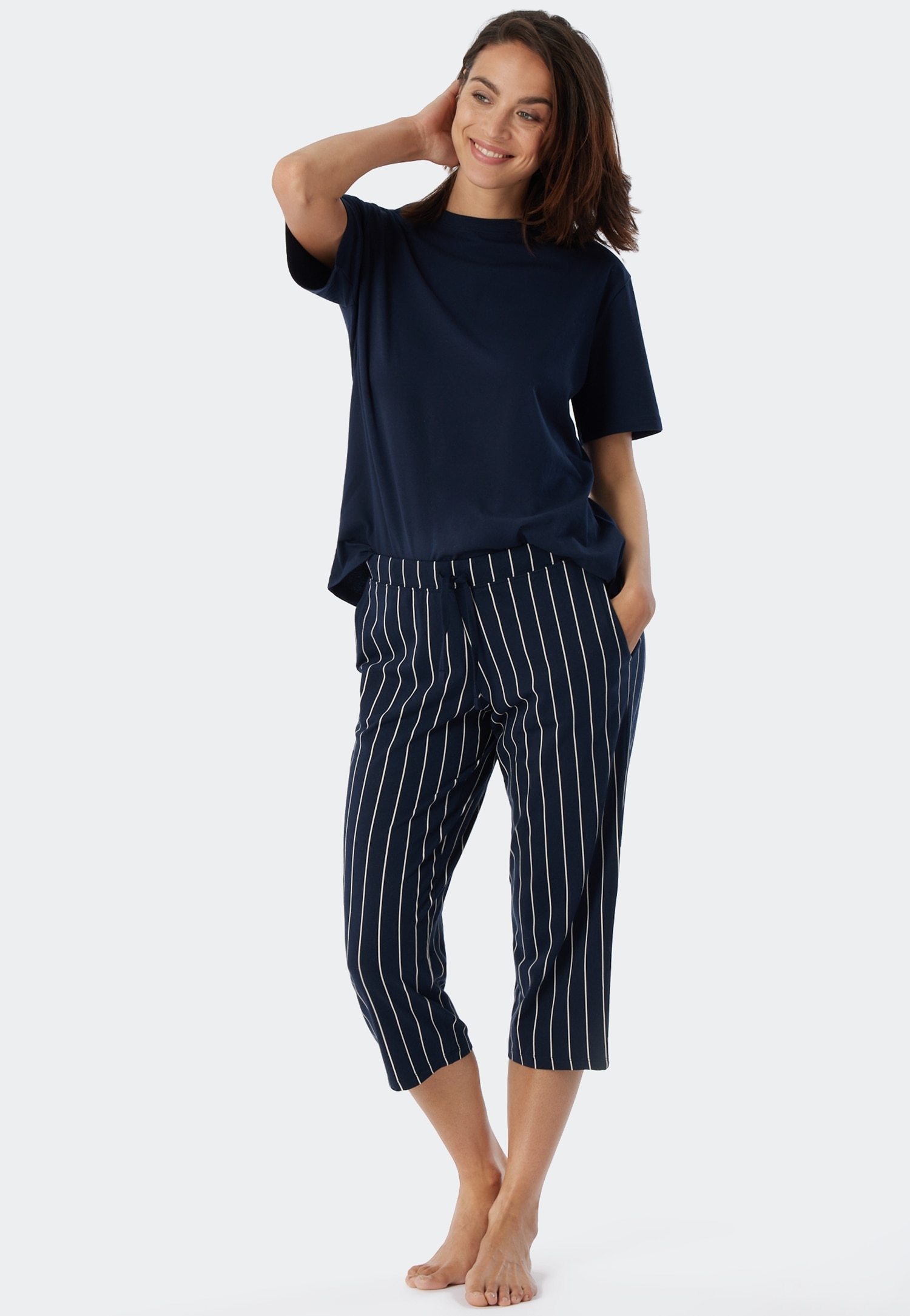 Schiesser 3/4-Hose »Mix + Relax«  seitliche Taschen, Bindeband