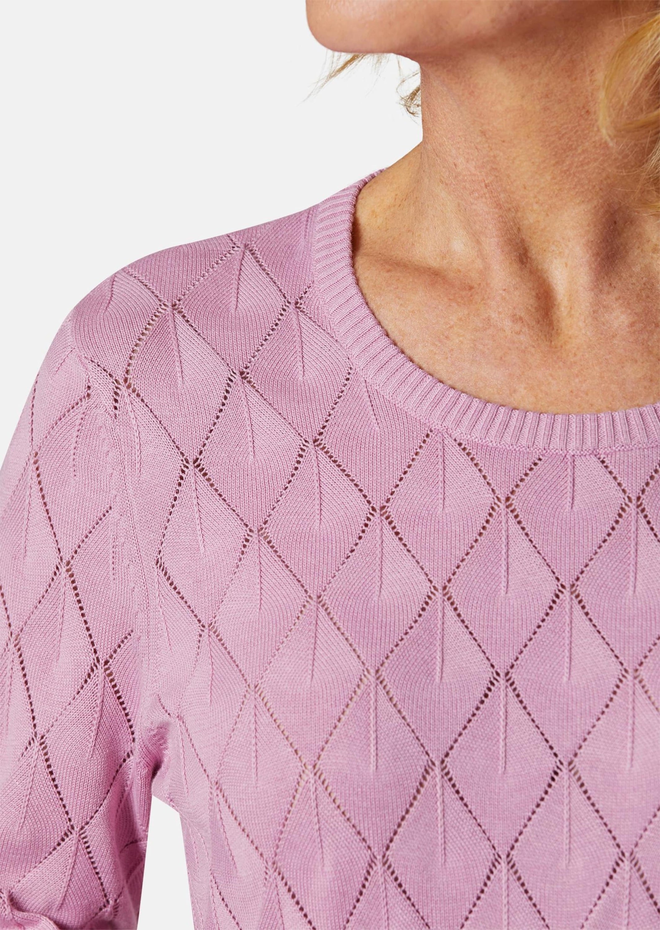 GOLDNER Rundhalspullover »Ajourpullover Gepflegter Ajour-Pullover mit femininen Durchbrüchen«