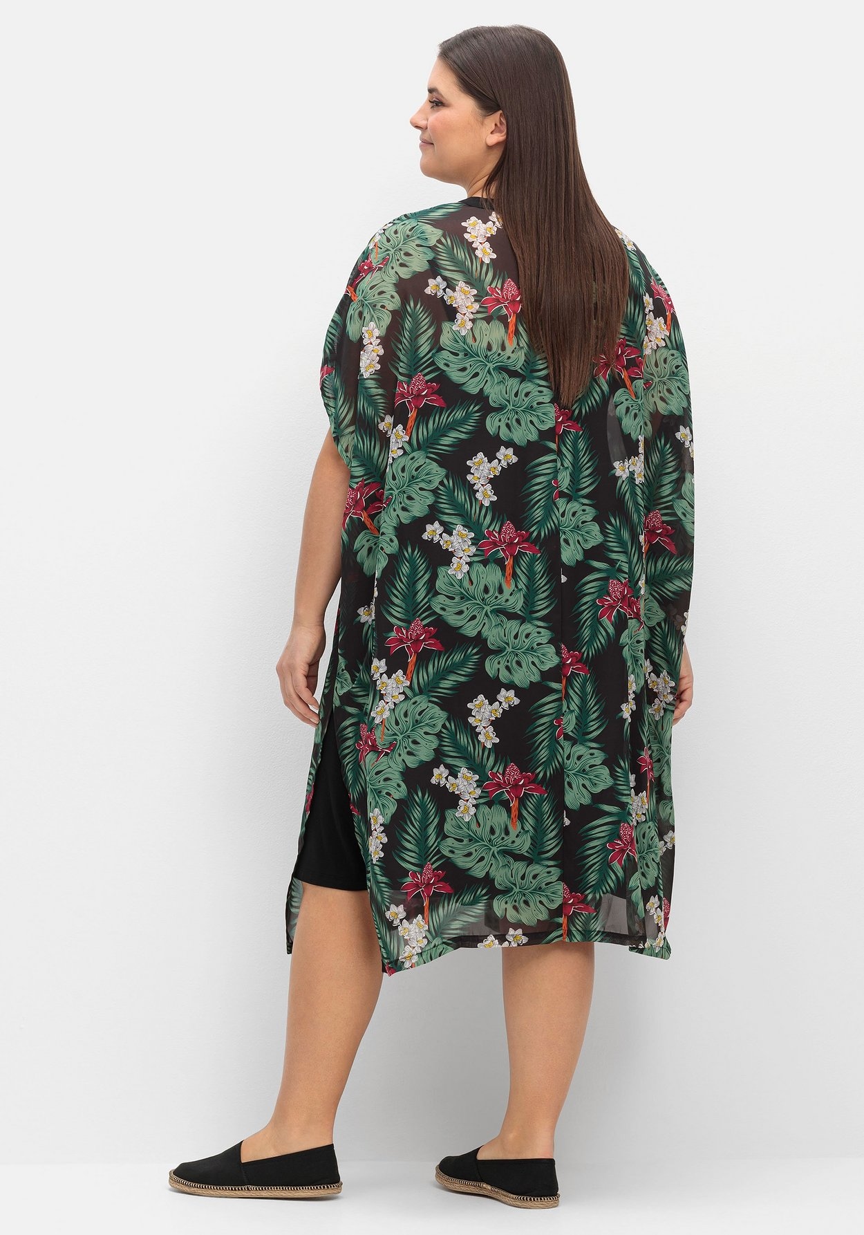 Sheego Jerseykleid »Strandset im Set mit offenem Kaftan«