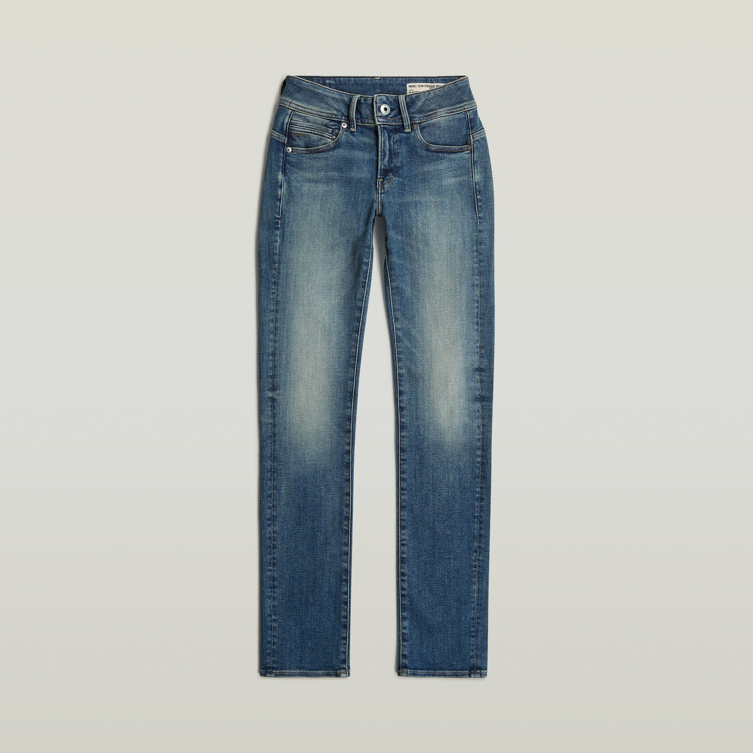 G-STAR Straight-Jeans »Midge« 5-Pocket-Design mit markanten Steppnähten
