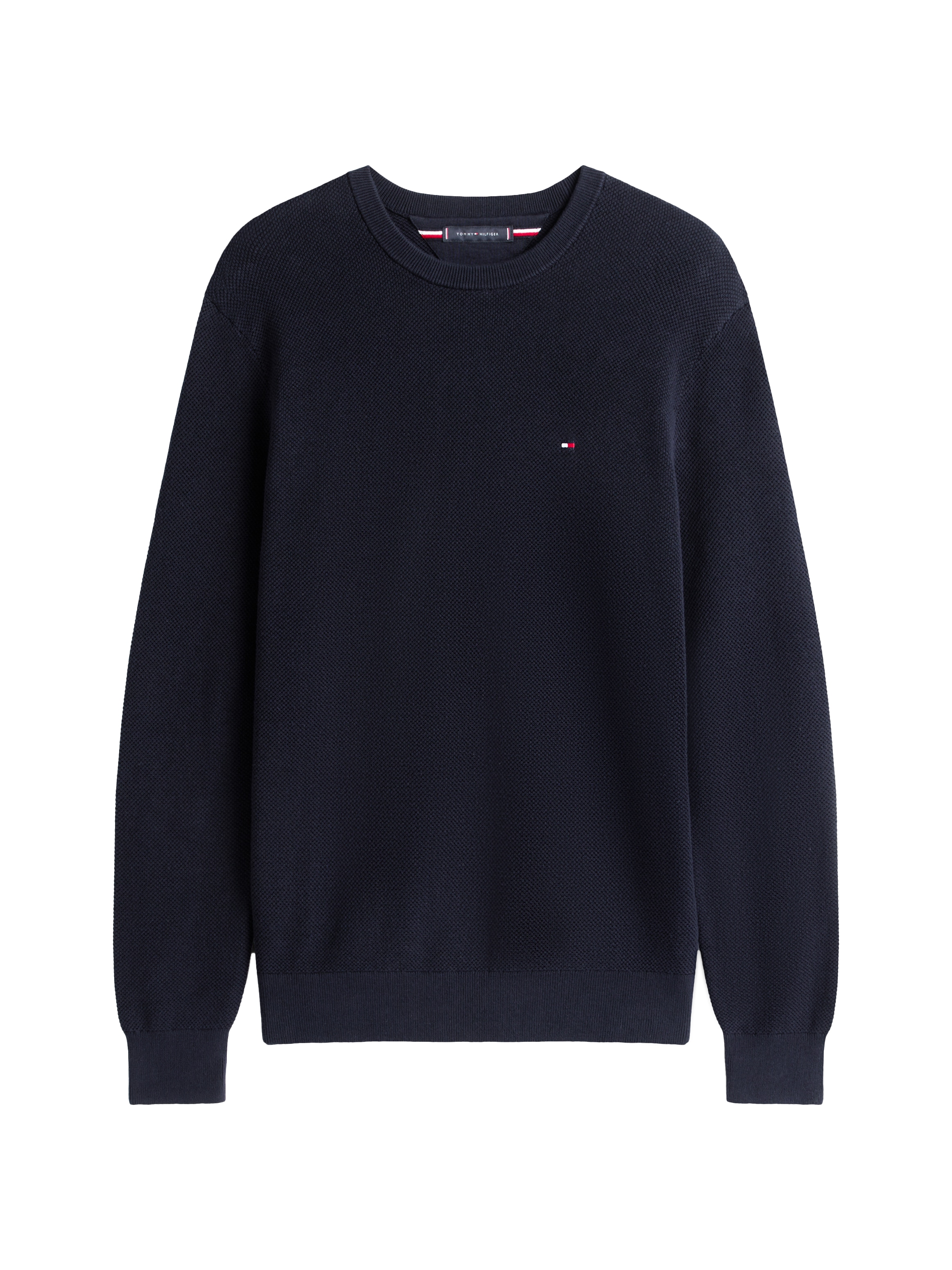 Tommy Hilfiger Rundhalspullover »ESSENTIAL STRUCTURE CREW NECK«, mit feiner Struktur