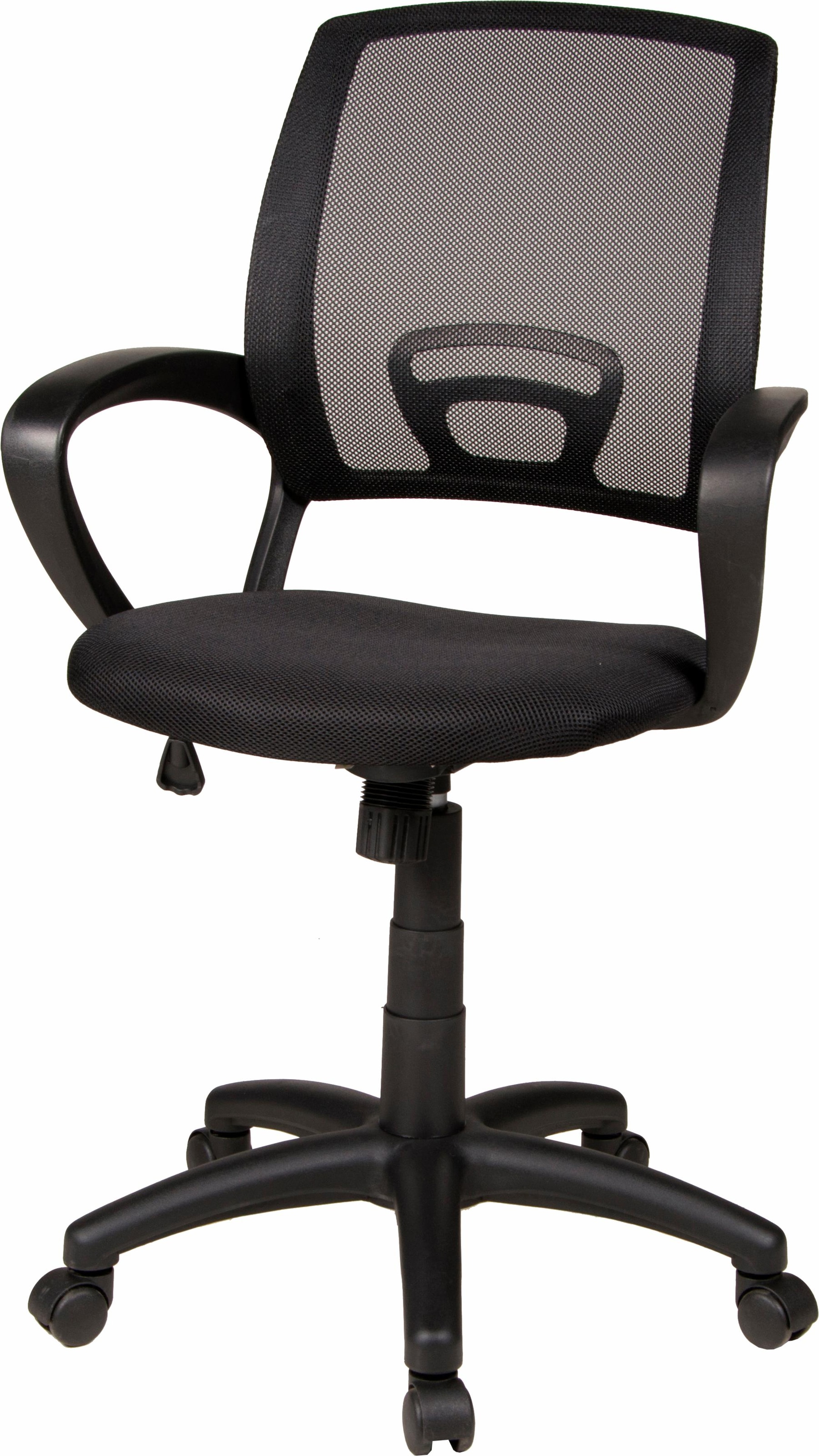 Duo Collection, Bürostuhl »Tom« () mit Netzstoffbezug, schwarz, Nylon, Polypropylen, B/H/T: 60 cm x 60 cm, schwarz