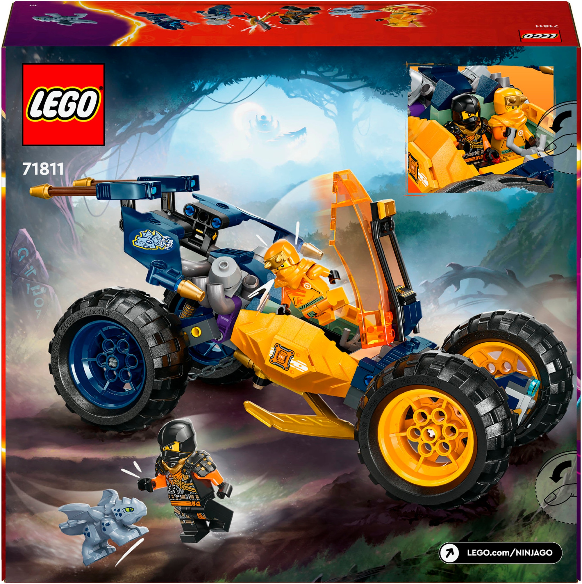 LEGO® Konstruktionsspielsteine »Arins Ninja-Geländebuggy (71811), LEGO® NINJAGO«, (267 St.), Made in Europe