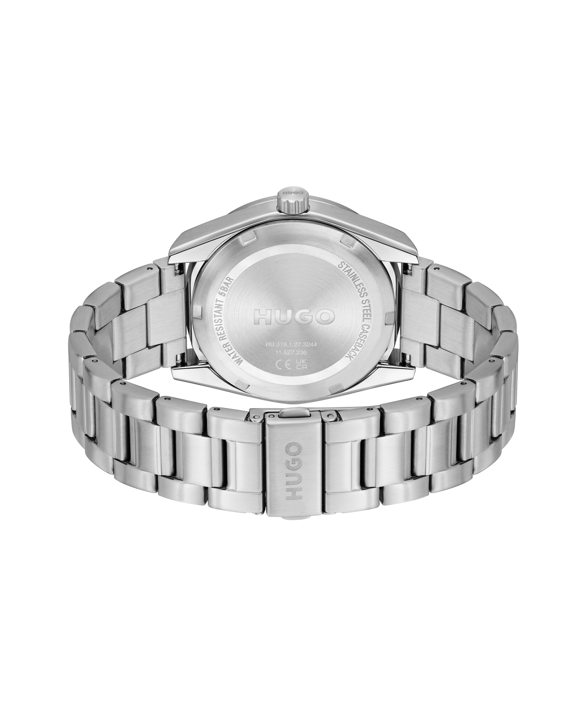 HUGO Multifunktionsuhr »#BRIGHT SPORT« Quarzuhr, Armbanduhr, Herrenuhr, Edelstahlarmband, analog