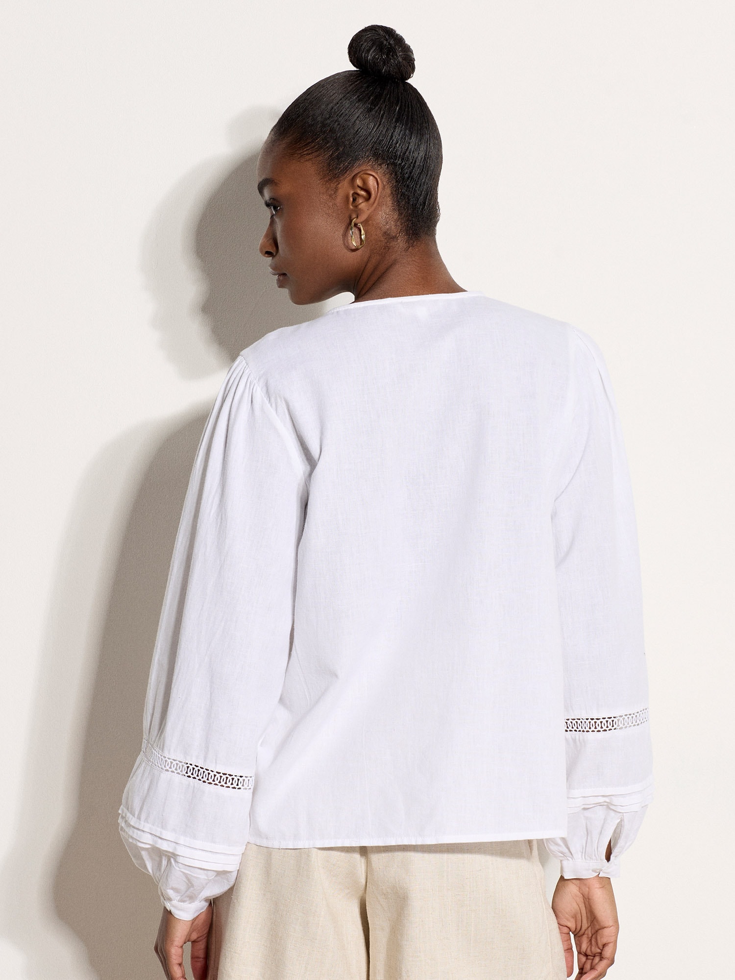 Apricot Spitzenbluse »Boho-Bluse« Häkelverzierungen