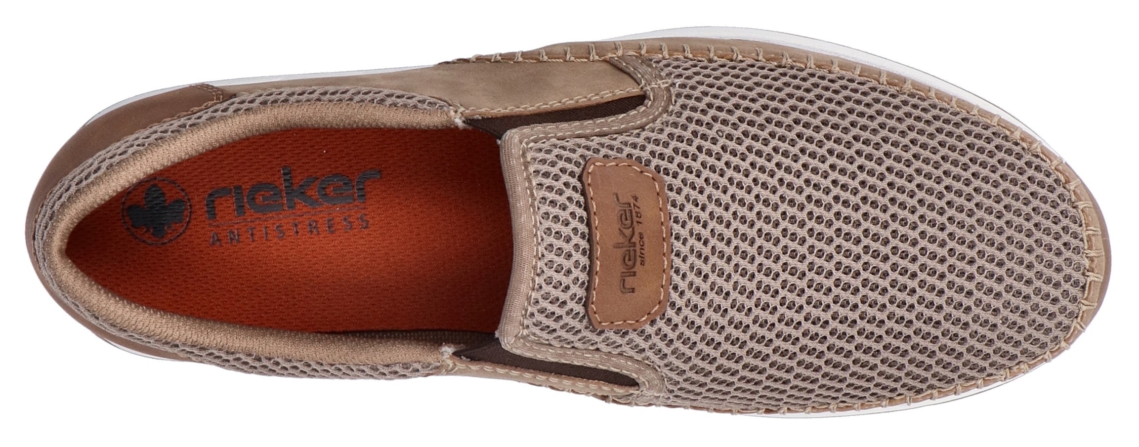 Rieker Slipper  Slip-on Sneaker, Schlupfschuh mit Stretcheinsätze