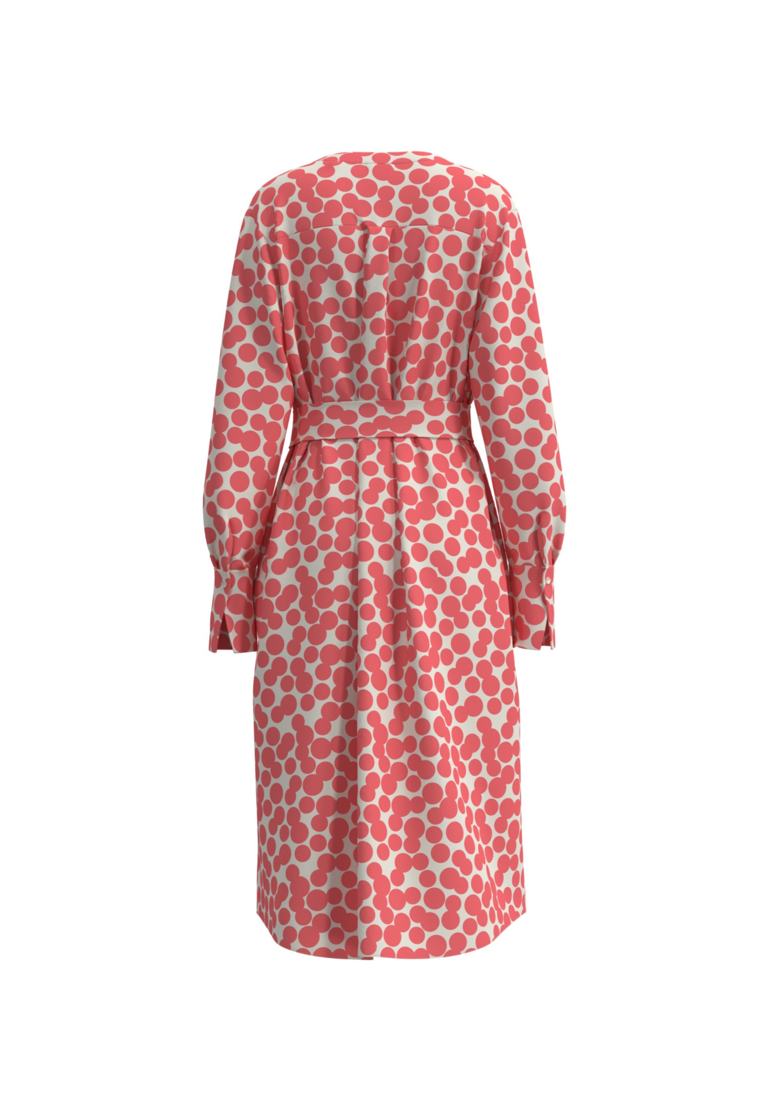 seidensticker Sommerkleid »Schwarze Rose«, Langarm Kragen Punkte