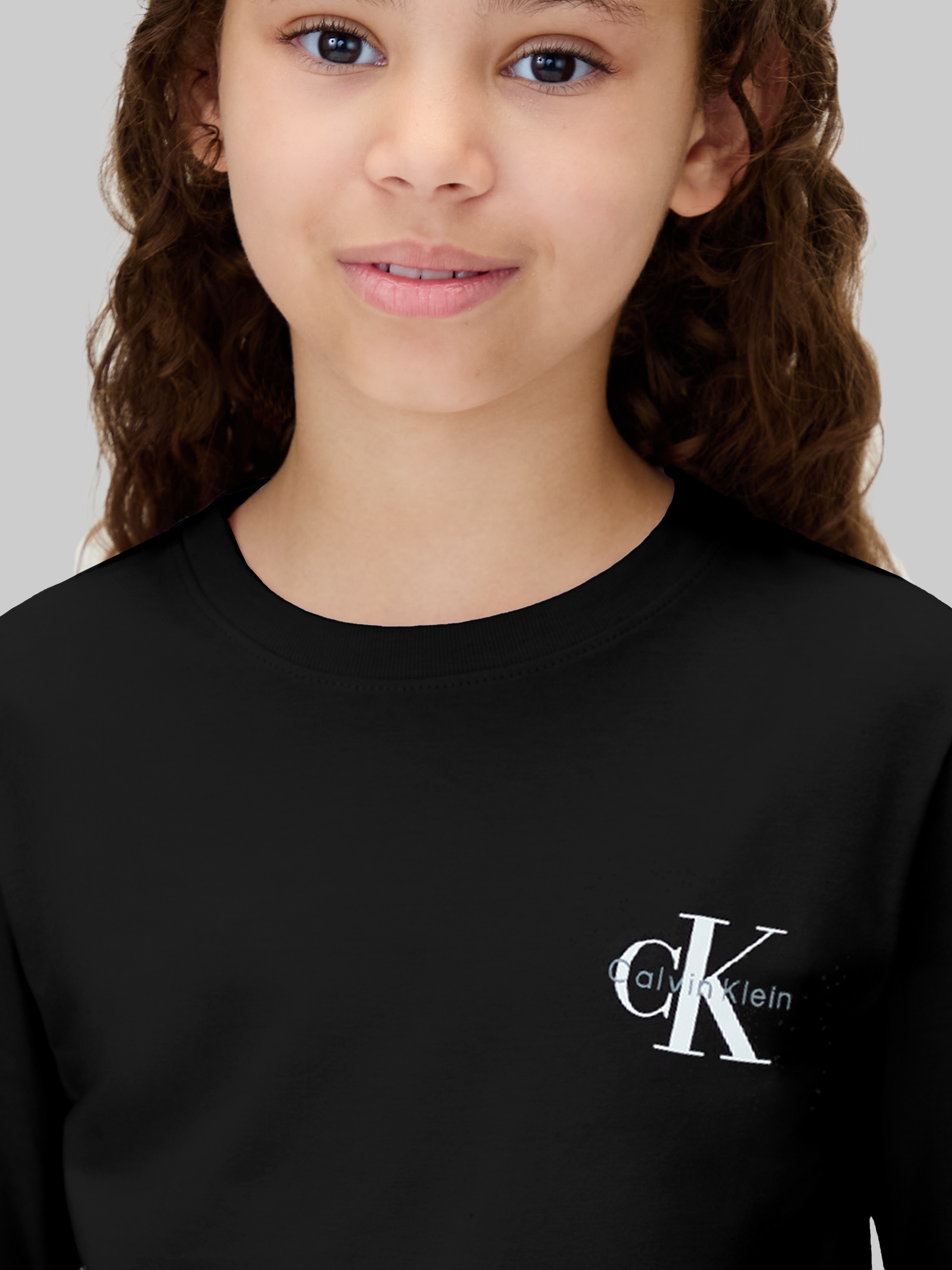 Calvin Klein Jeans Langarmshirt »CHEST MONOLOGO LS T-SHIRT«, für Kinder bis 16 Jahre, Logo-Druck