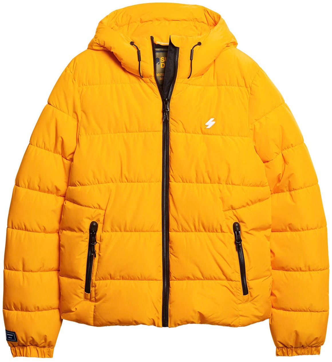 Superdry Steppjacke »HOODED SPORTS PUFFR JACKET«, mit Kapuze, mit kontrastfarbener Stickerei