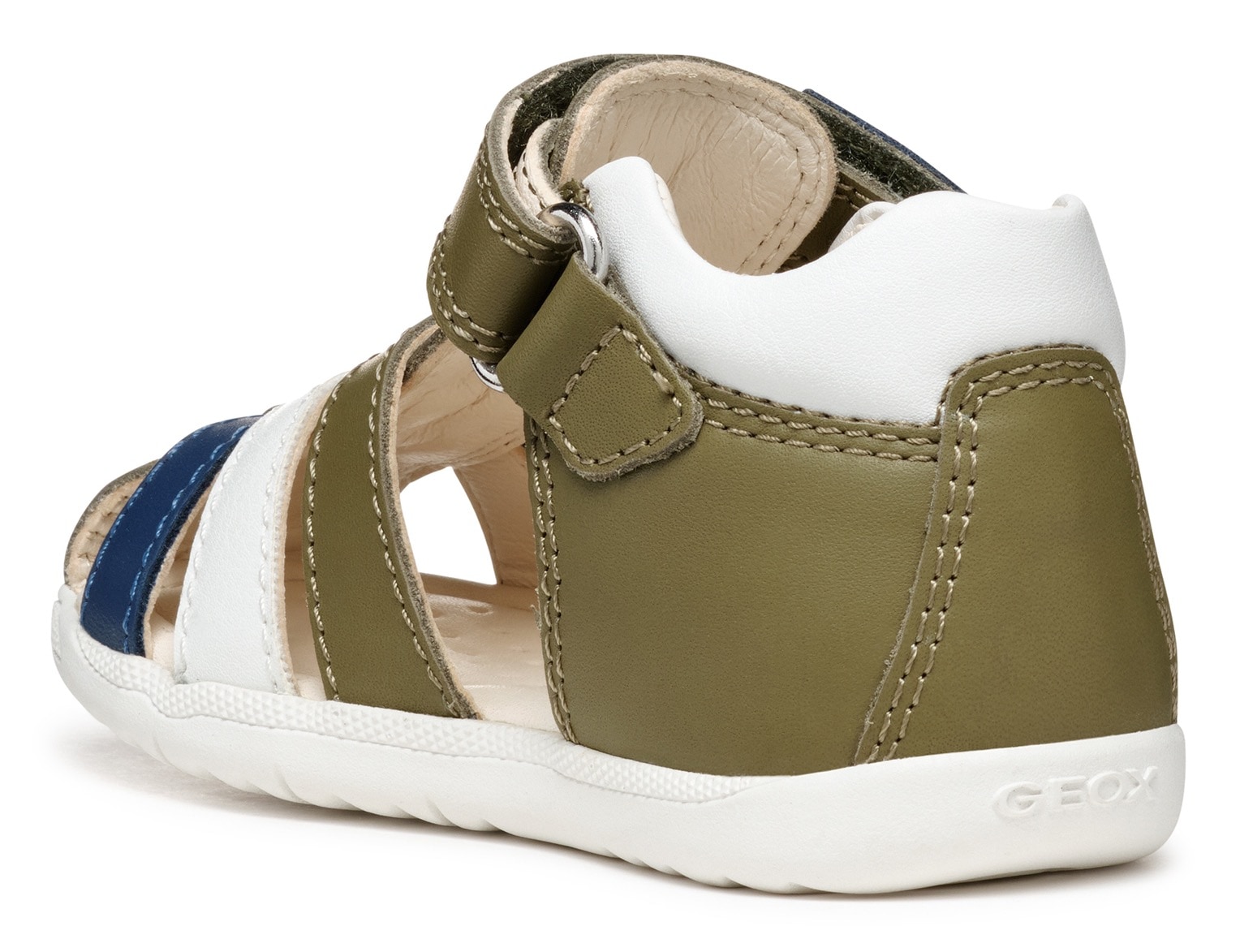 Geox Lauflernschuh »B SANDAL MACCHIA BOY«, Sandale, Babyschuh, Klettschuh mit bunten Riemchen