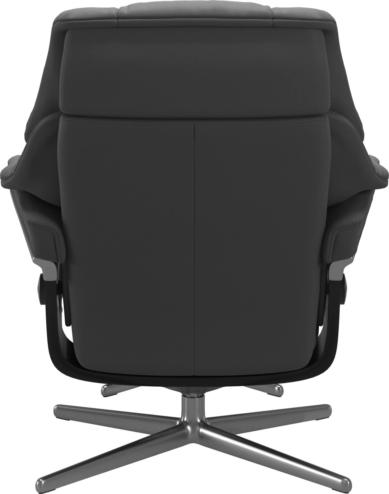 Stressless® Relaxsessel »Reno«, (Set, Relaxsessel mit Hocker), mit Hocker, mit Cross Base, Größe S, M & L, Holzakzent Schwarz