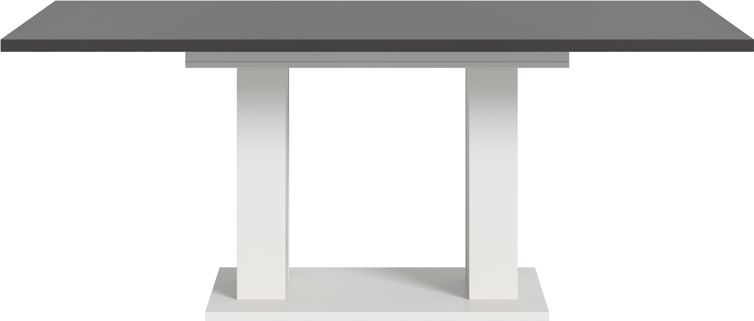 INOSIGN Esstisch »Motus, ausziehbar 150 -190 cm, inklusive 40 cm Einlegeplatte«, (Set, 1 St.), Doppelsäulengestell mit Bodenplatte, Tisch, Esstisch, Küche