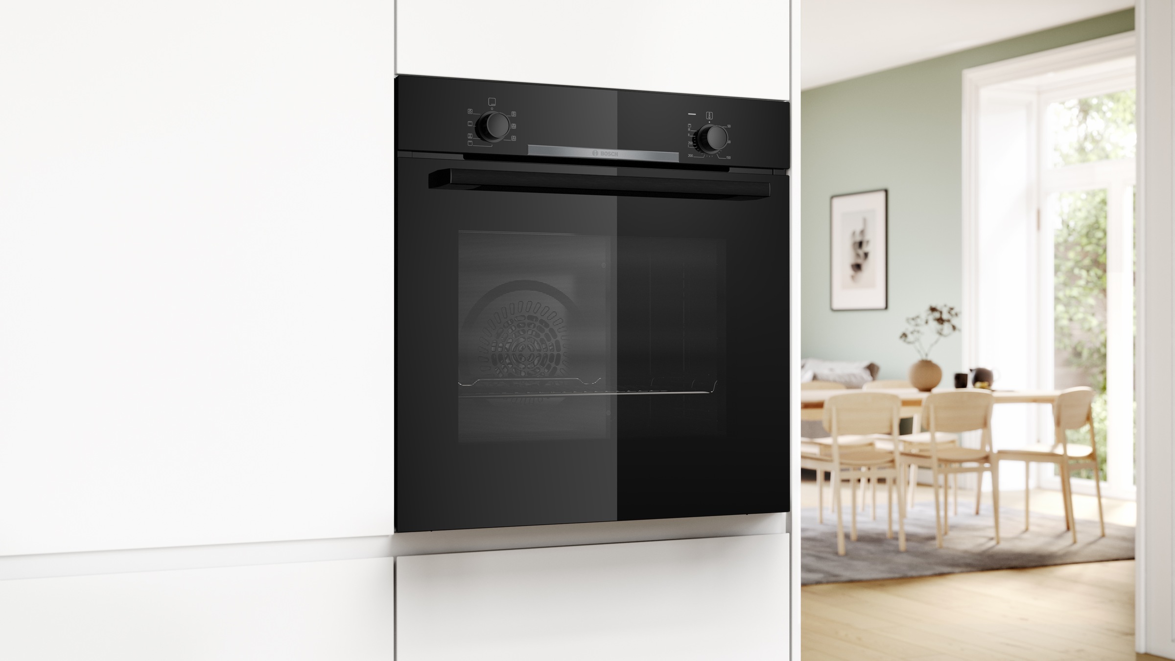BOSCH Einbaubackofen Serie 2 »HBA510BA3«, mit Teleskopauszug nachrüstbar