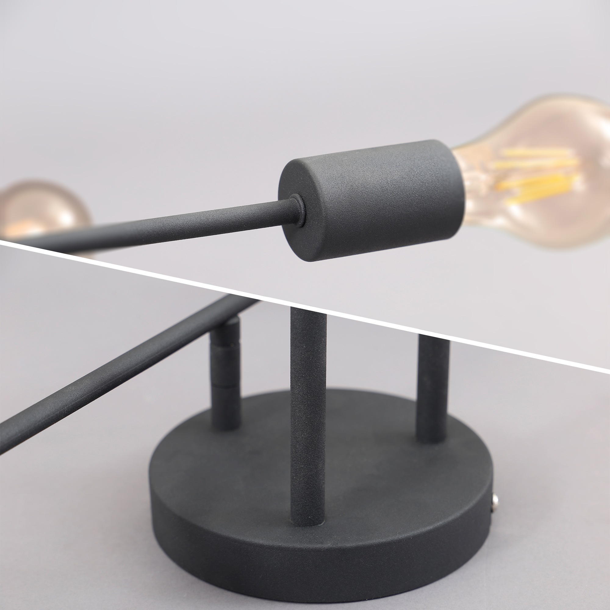 Deckenlampe Industrial LED | LED schwarz B.K.Licht Garantie 6 Jahren 3 mit Vintage-Leuchte kaufen XXL flammig-flammig, rustikal E27 Retro Deckenleuchte, online