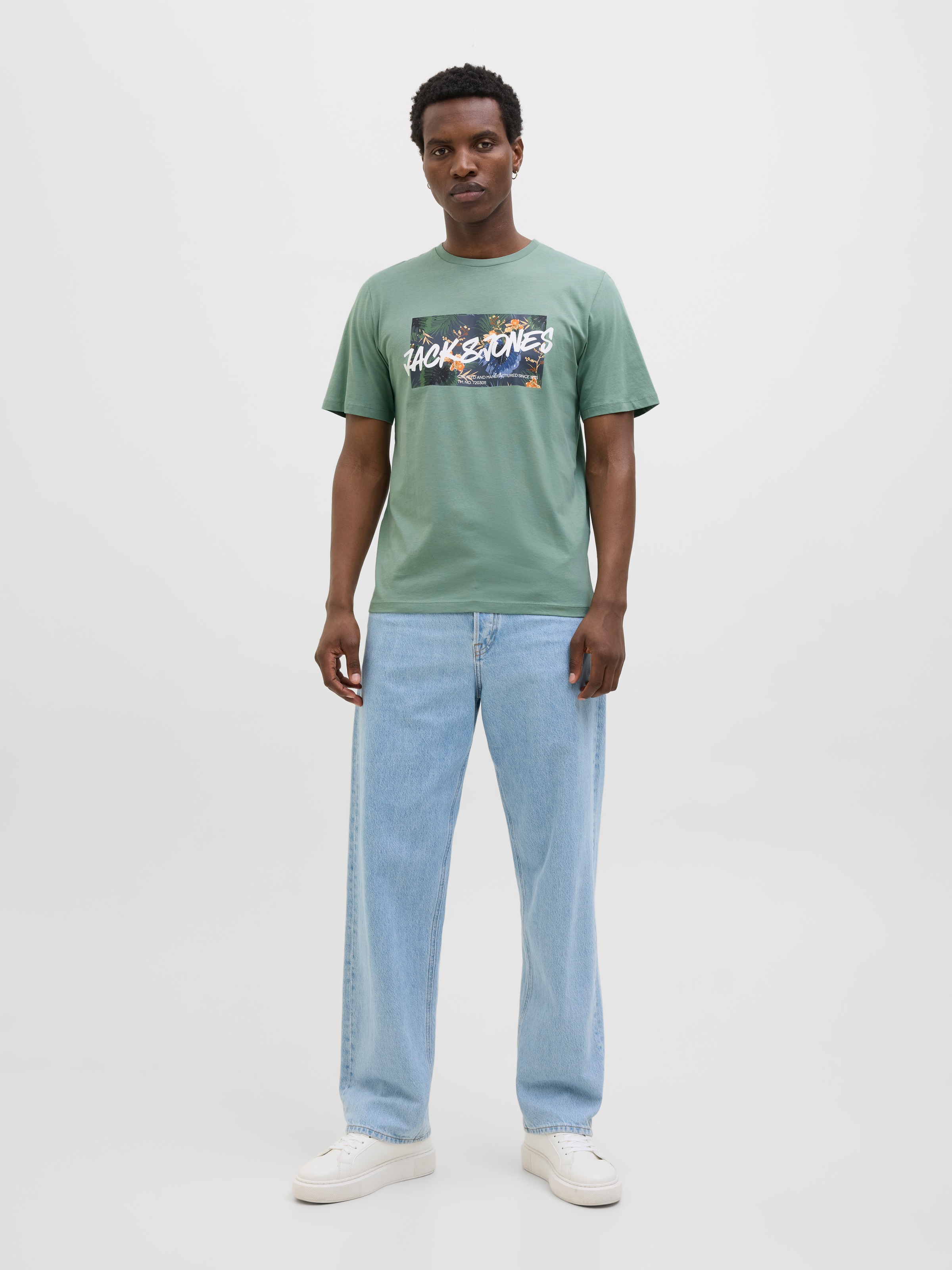 Jack & Jones Print-Shirt »JJHAWAII SHAPE TEE SS CREW NECK«