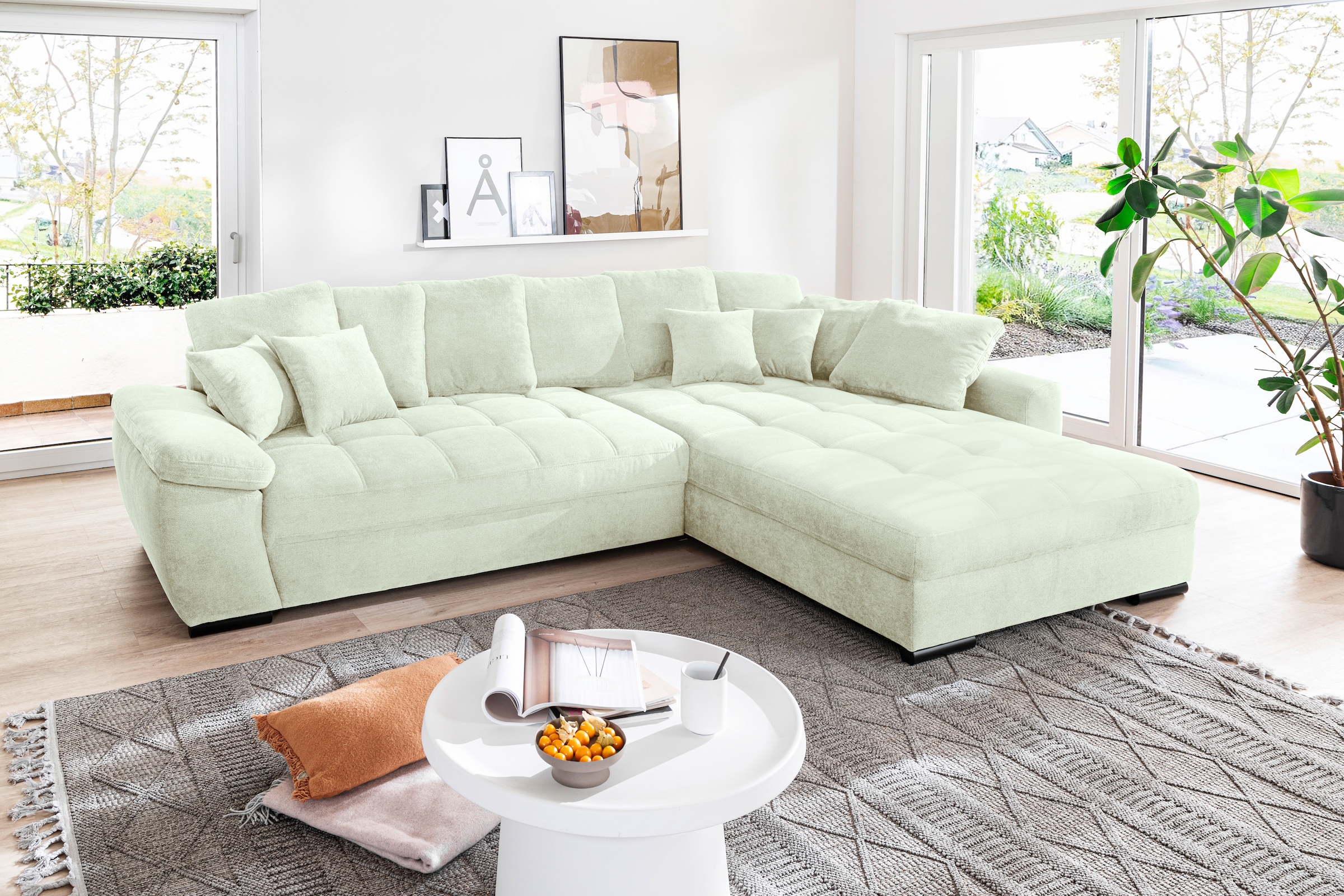 Mr. Couch Ecksofa »Richmond, L-Form mit Kaltschaum«