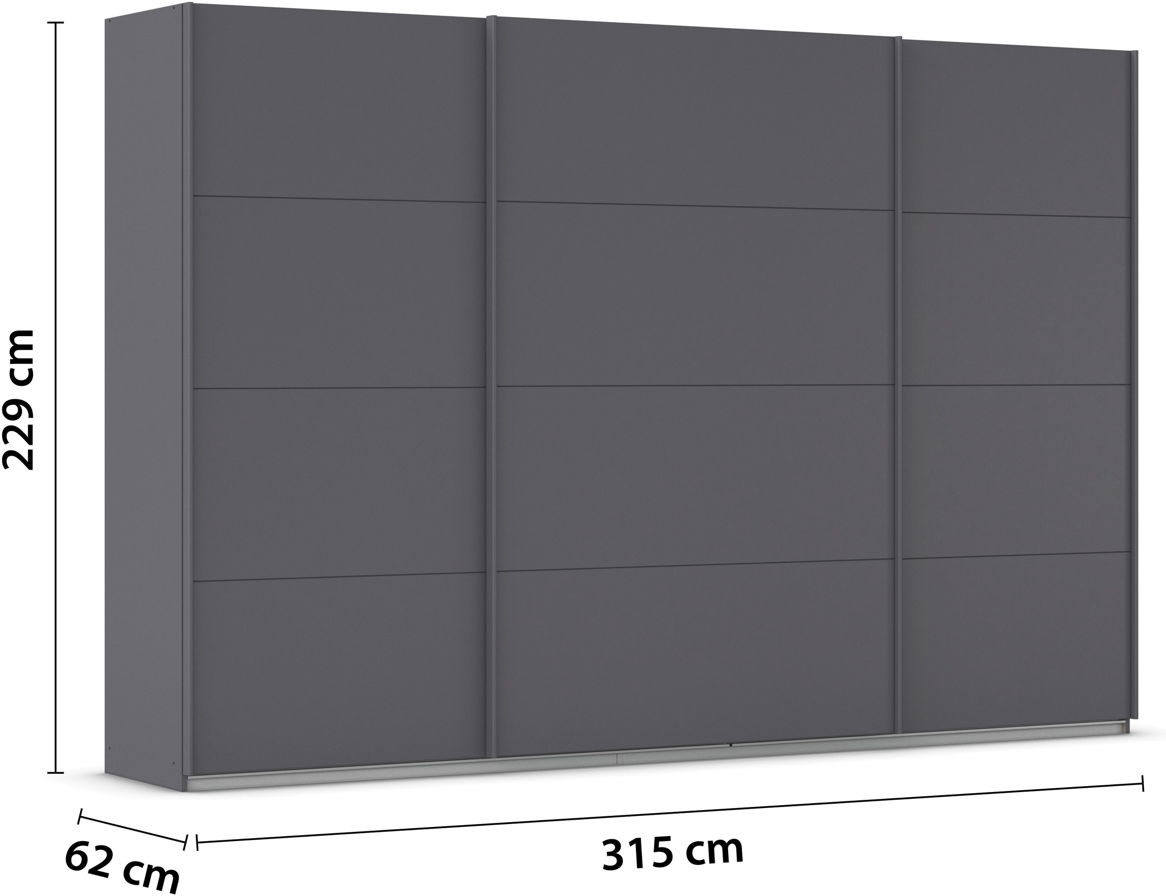 rauch Schwebetürenschrank »Kleiderschrank Schrank Garderobe AGORDO mit Dekor- oder Hochglanzfront«, (in zwei Griff-Farben), durchdachte Innenausstattung, in 4 Breiten und 2 Höhen MADE IN GERMANY