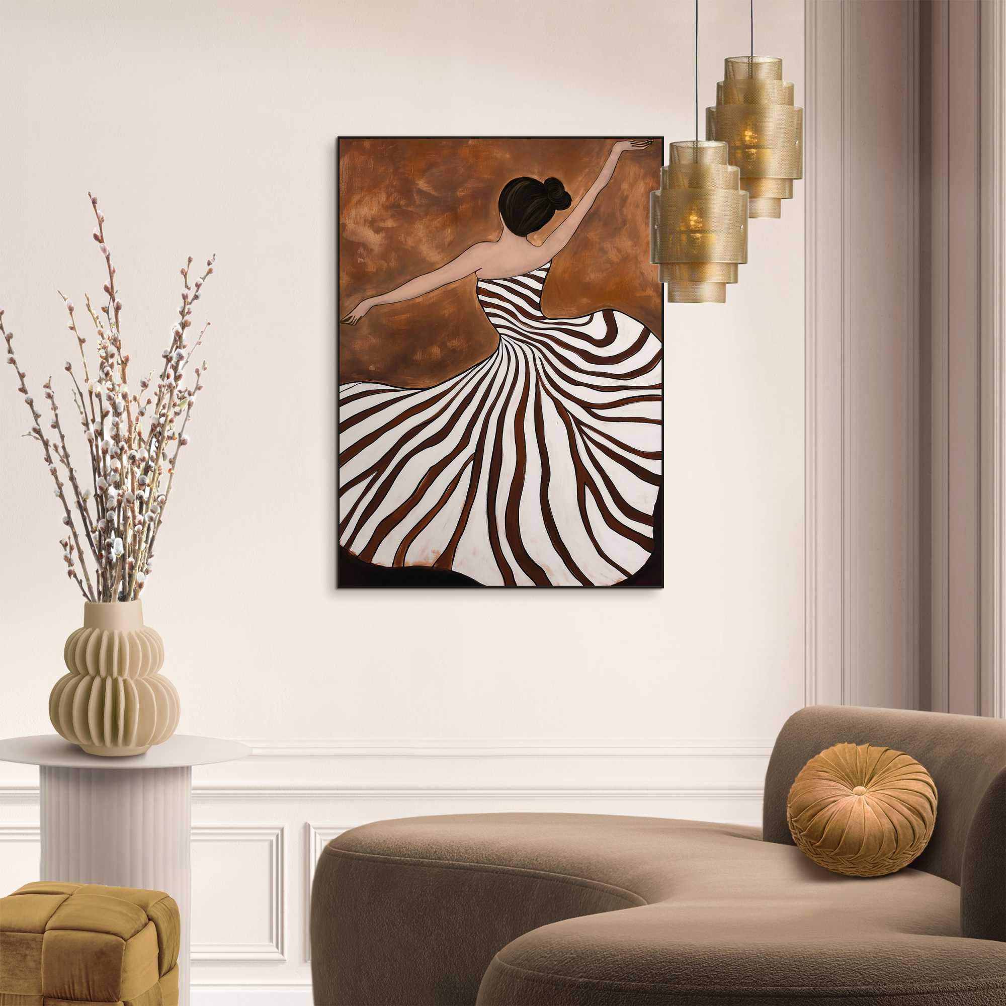 Reinders! Poster »Tanzende Dame« Hobbyraum - Braun - MDF - Frauen - 50x70 cm