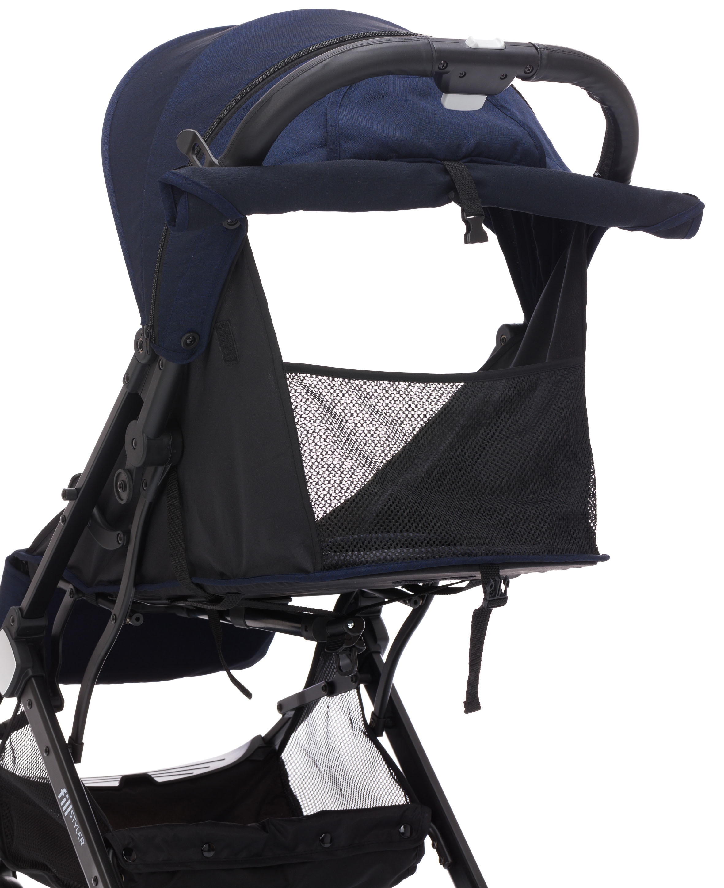 Fillikid Sport-Kinderwagen »Styler, blau melange«, mit Trolleygriff