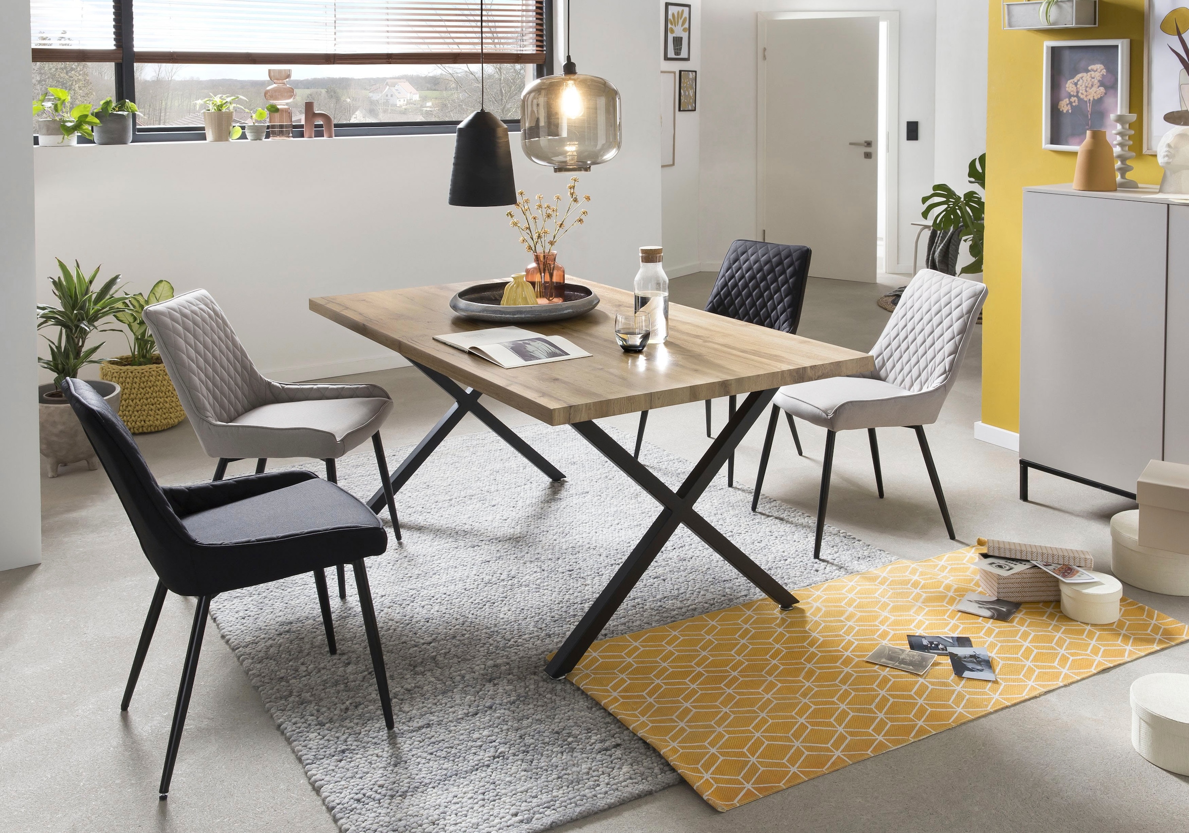 Home affaire Esstisch »Aage«, Wildeiche-Dekor, Breite 160 cm